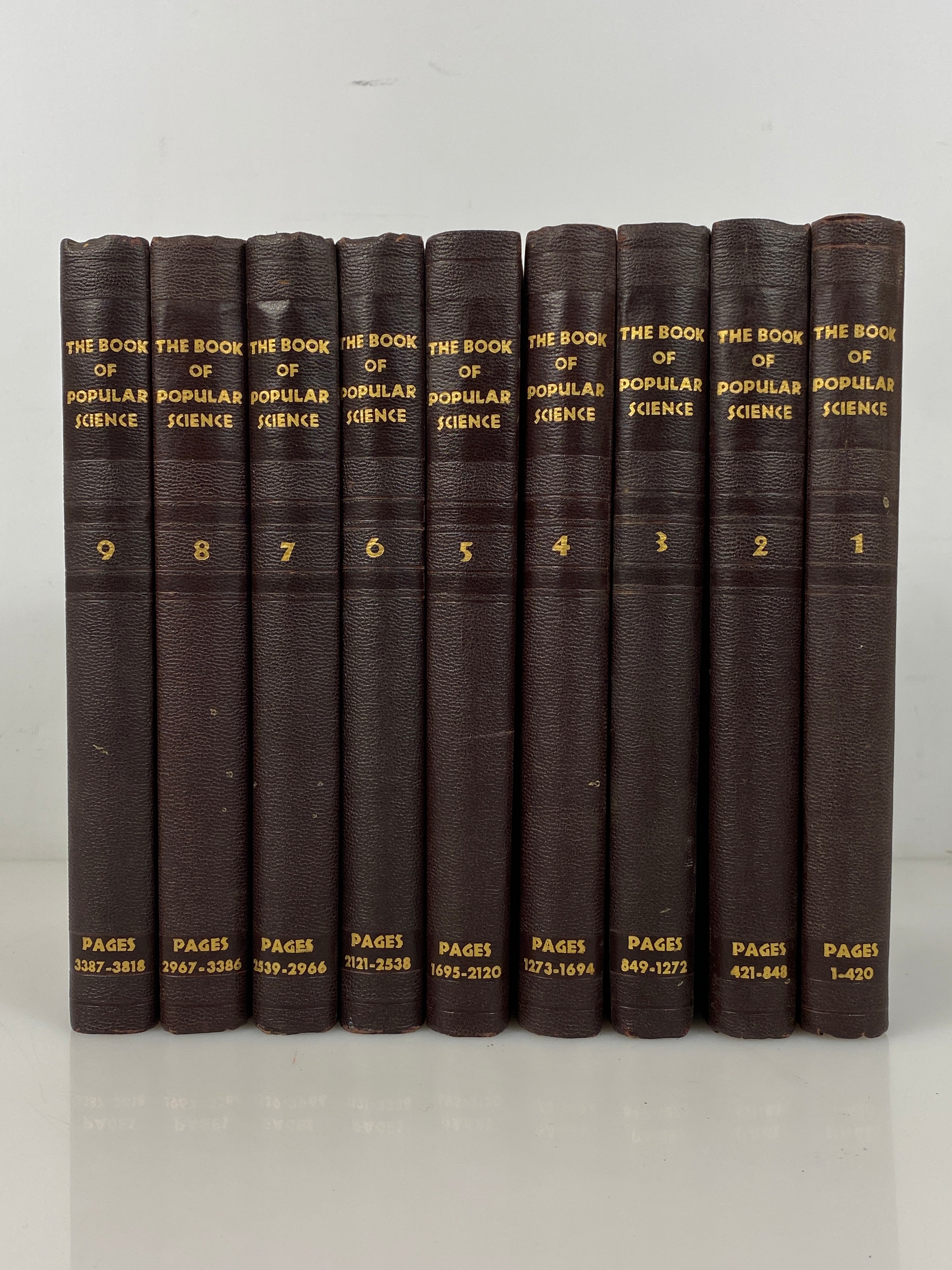 Vol 1-9 of The Book of Popular Science 1955 Grolier Society Vintage HC