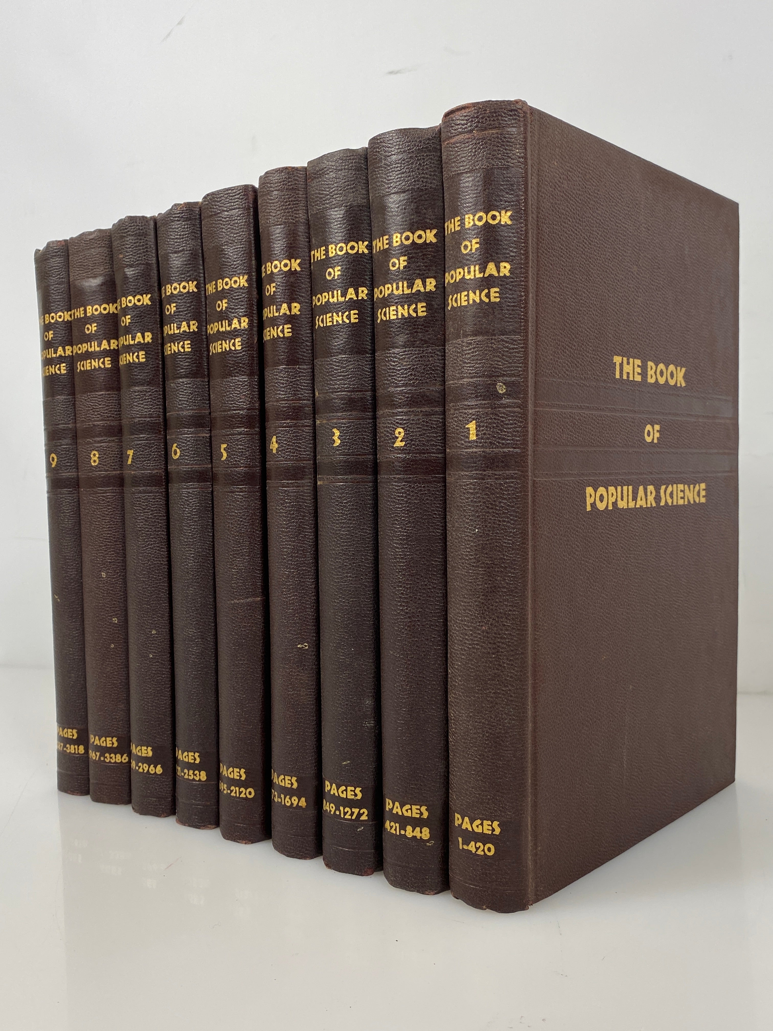Vol 1-9 of The Book of Popular Science 1955 Grolier Society Vintage HC