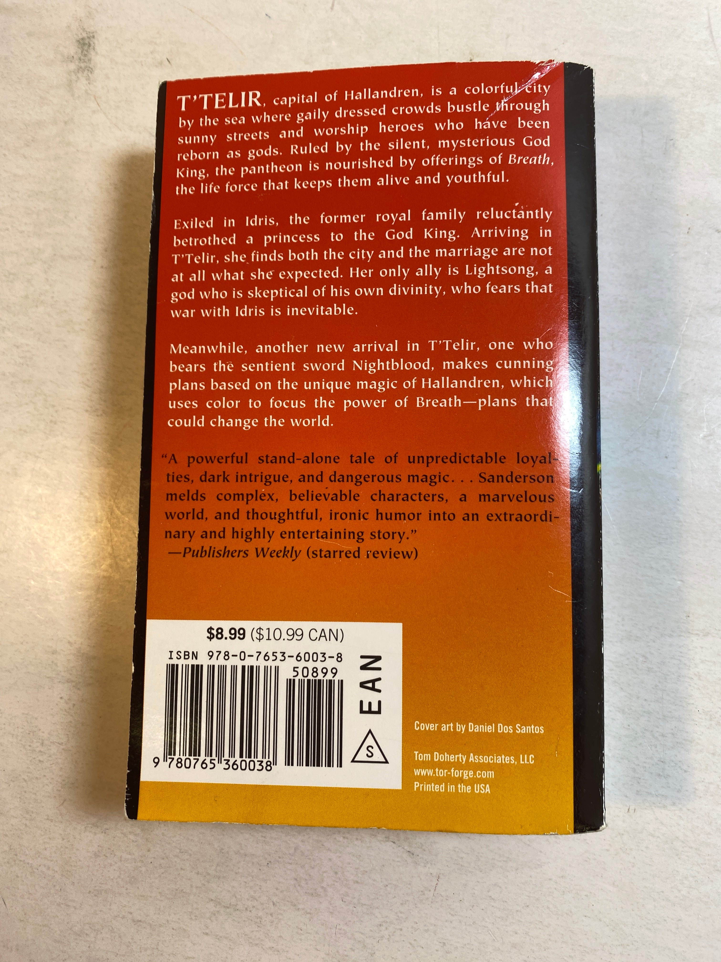 Warbreaker Brandon Sanderson paperback 2010