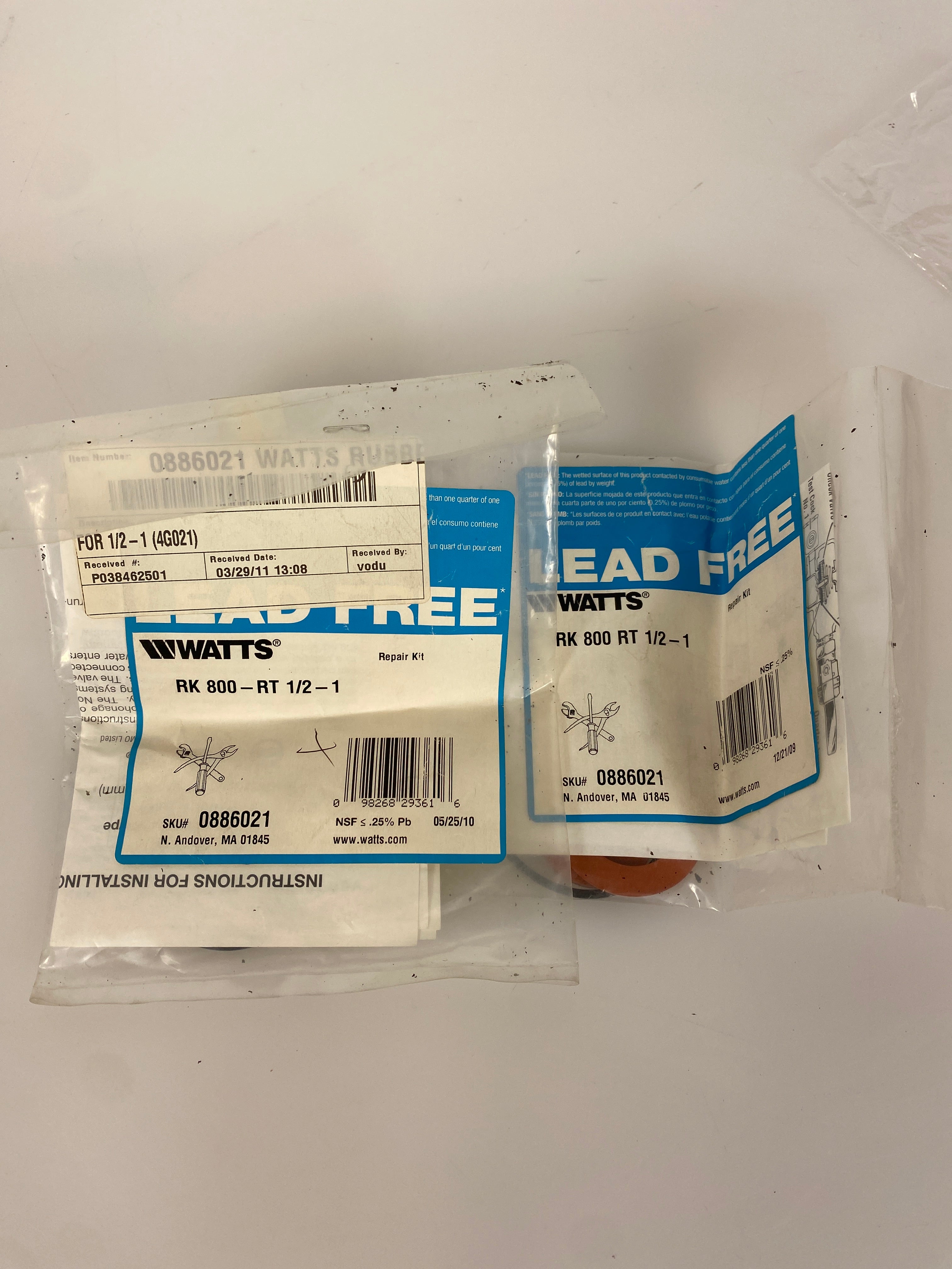 Watts Vac Breaker Repair Kit RK800RT 1/2