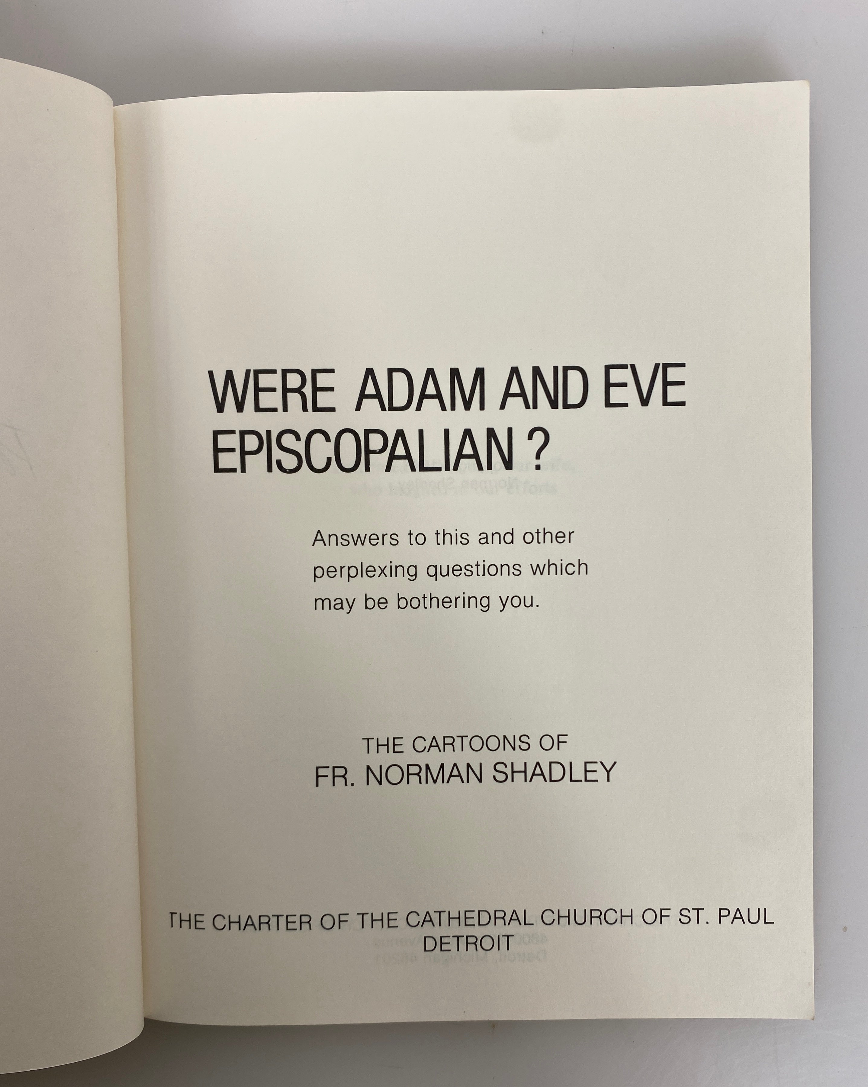 Were Adam and Eve Episcopalian? by Norman Shadley Signed 1985 SC