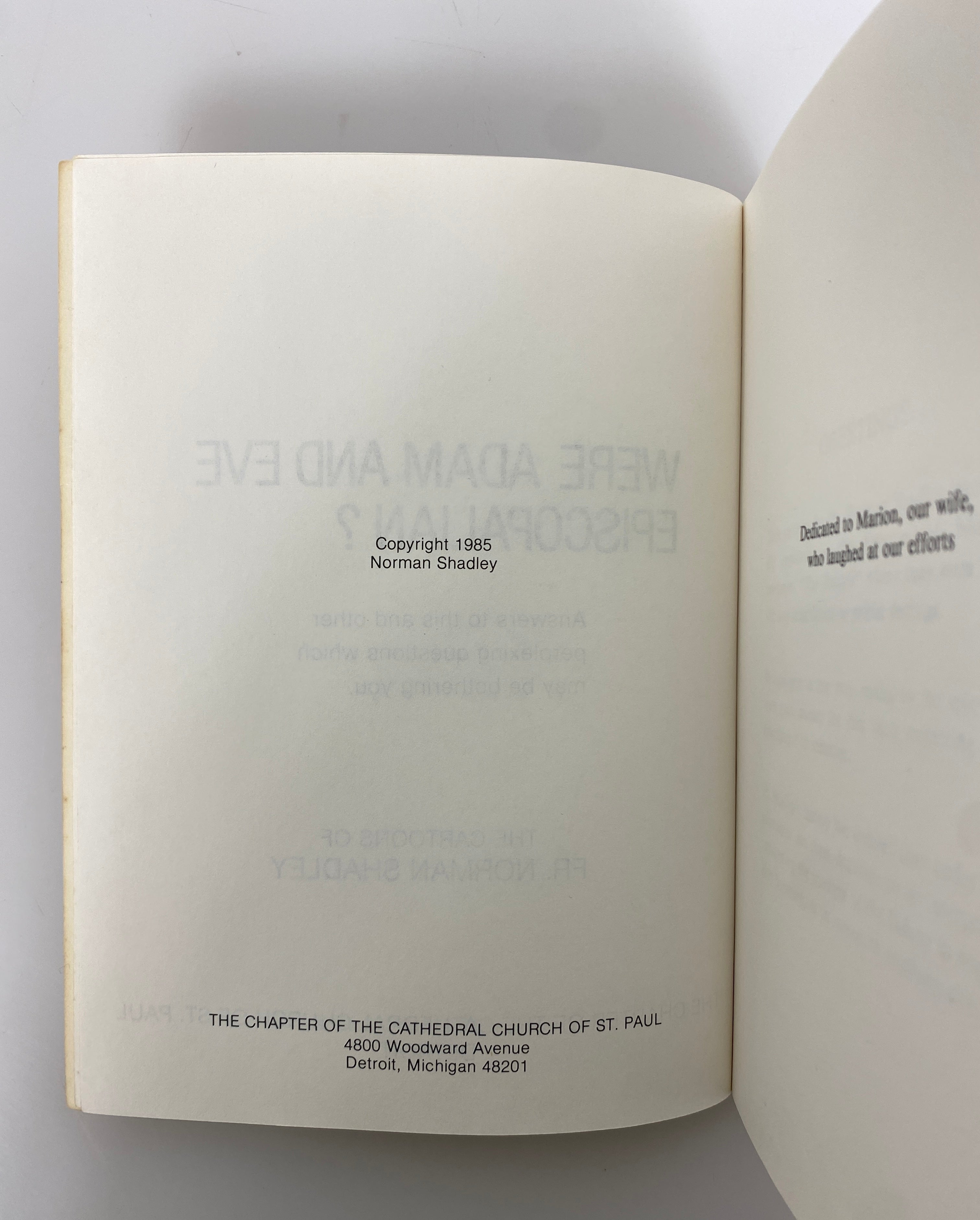 Were Adam and Eve Episcopalian? by Norman Shadley Signed 1985 SC