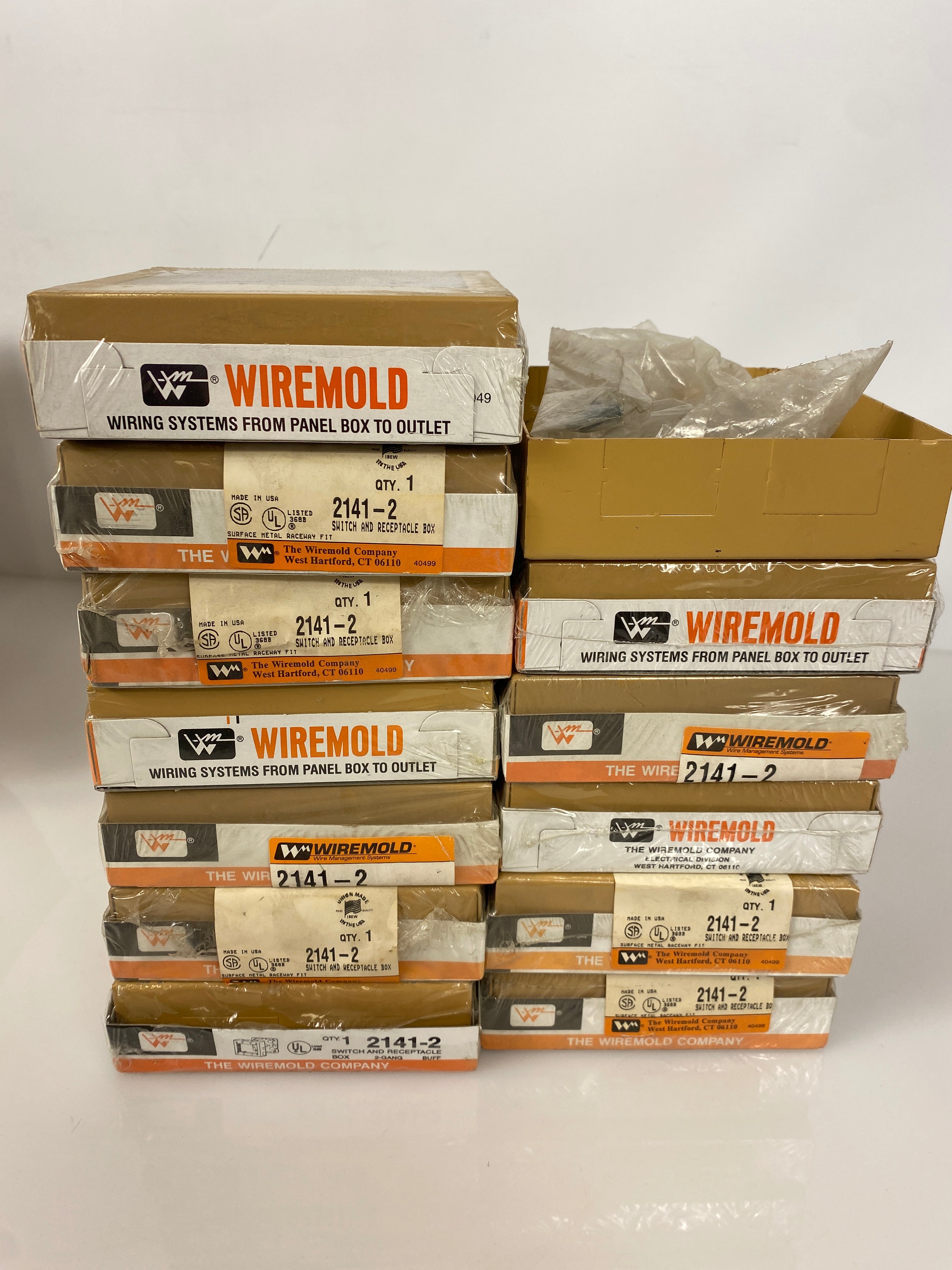 Wiremold Switch and Receptacle Box V2141.2 Pack of 13