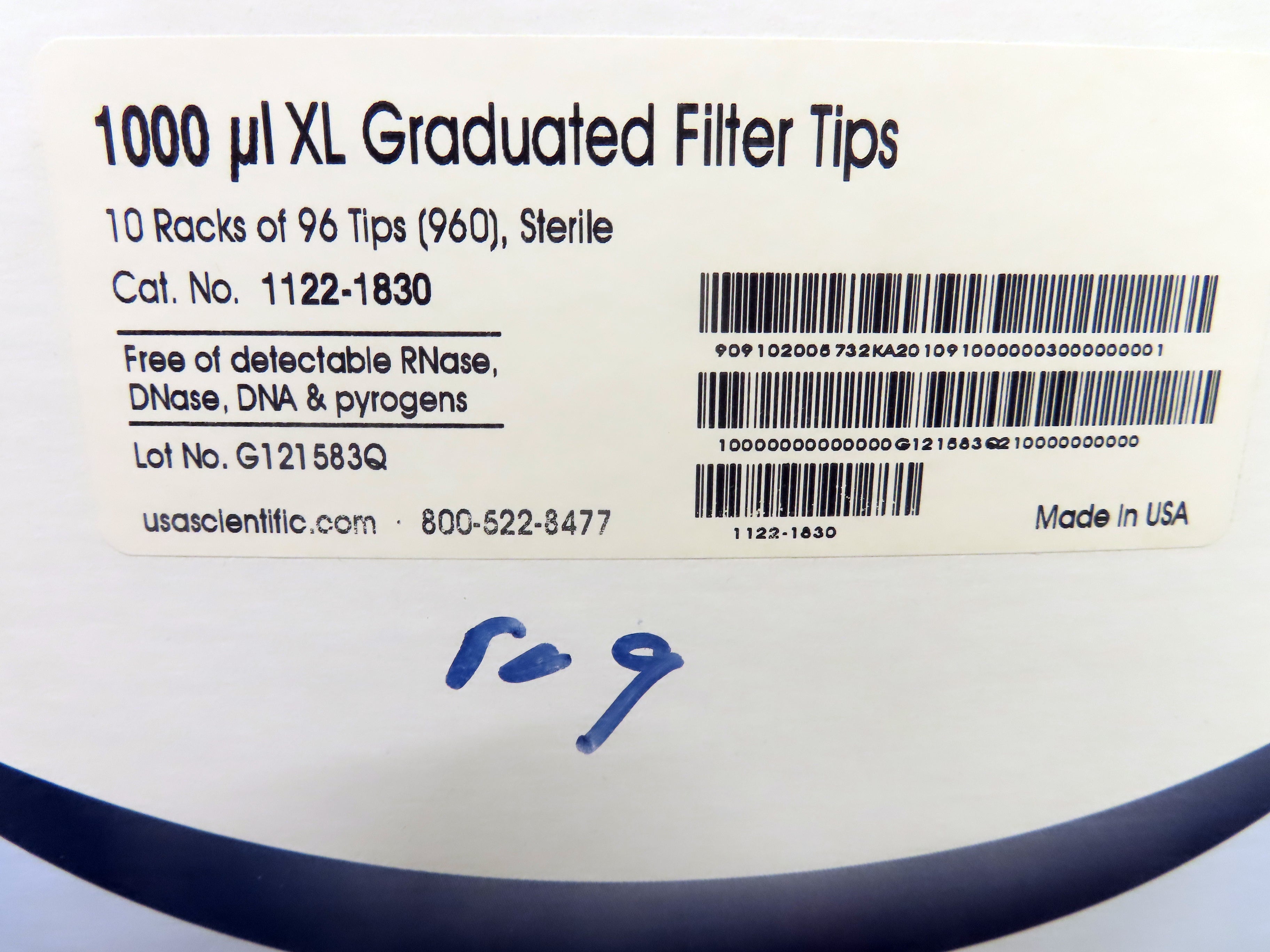 USA Scientific TipOne 1122-1830 1000 μl XL Graduated Filter Tips