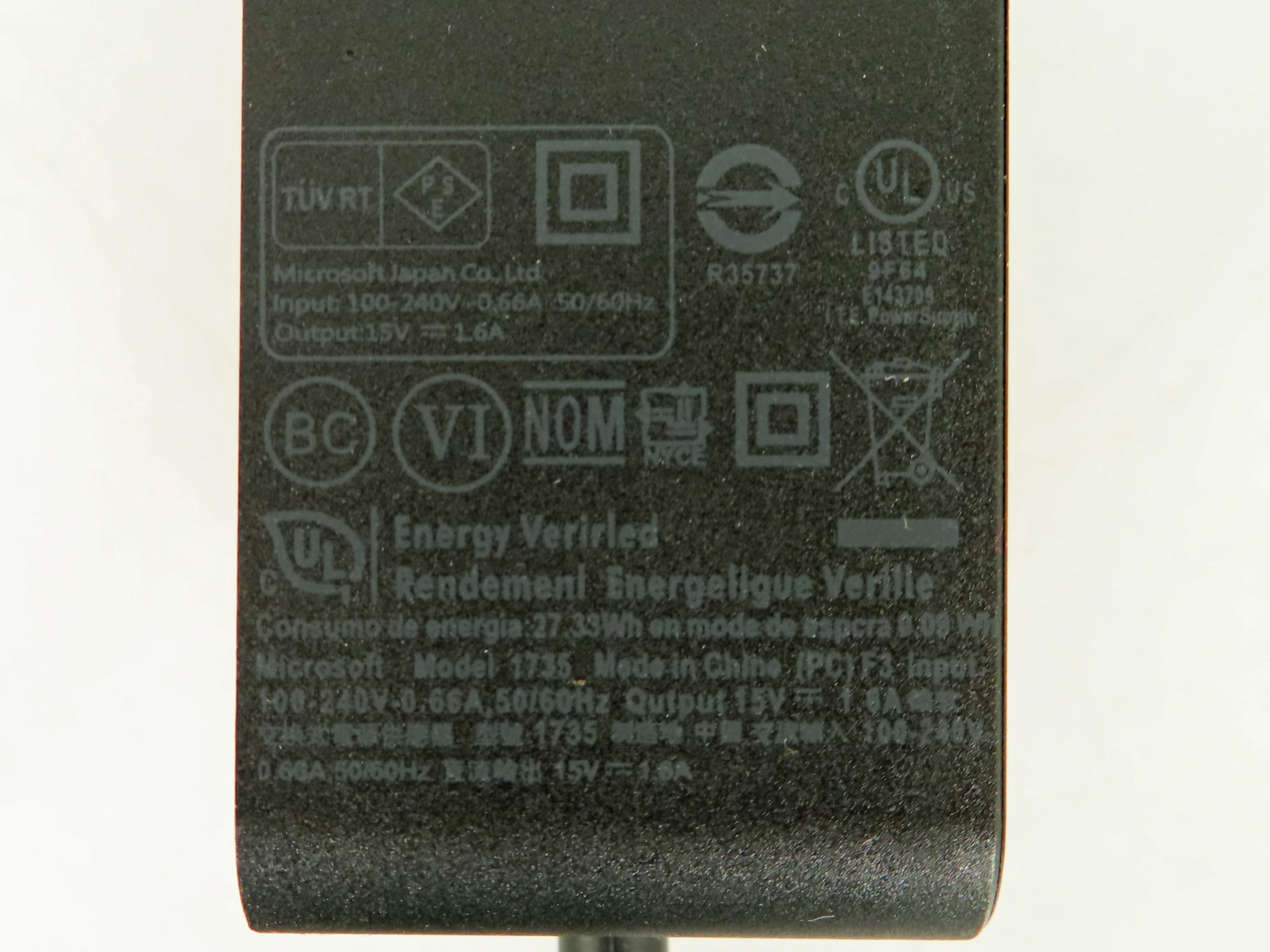 Microsoft Surface Pro Power Supply 24W Model 1735