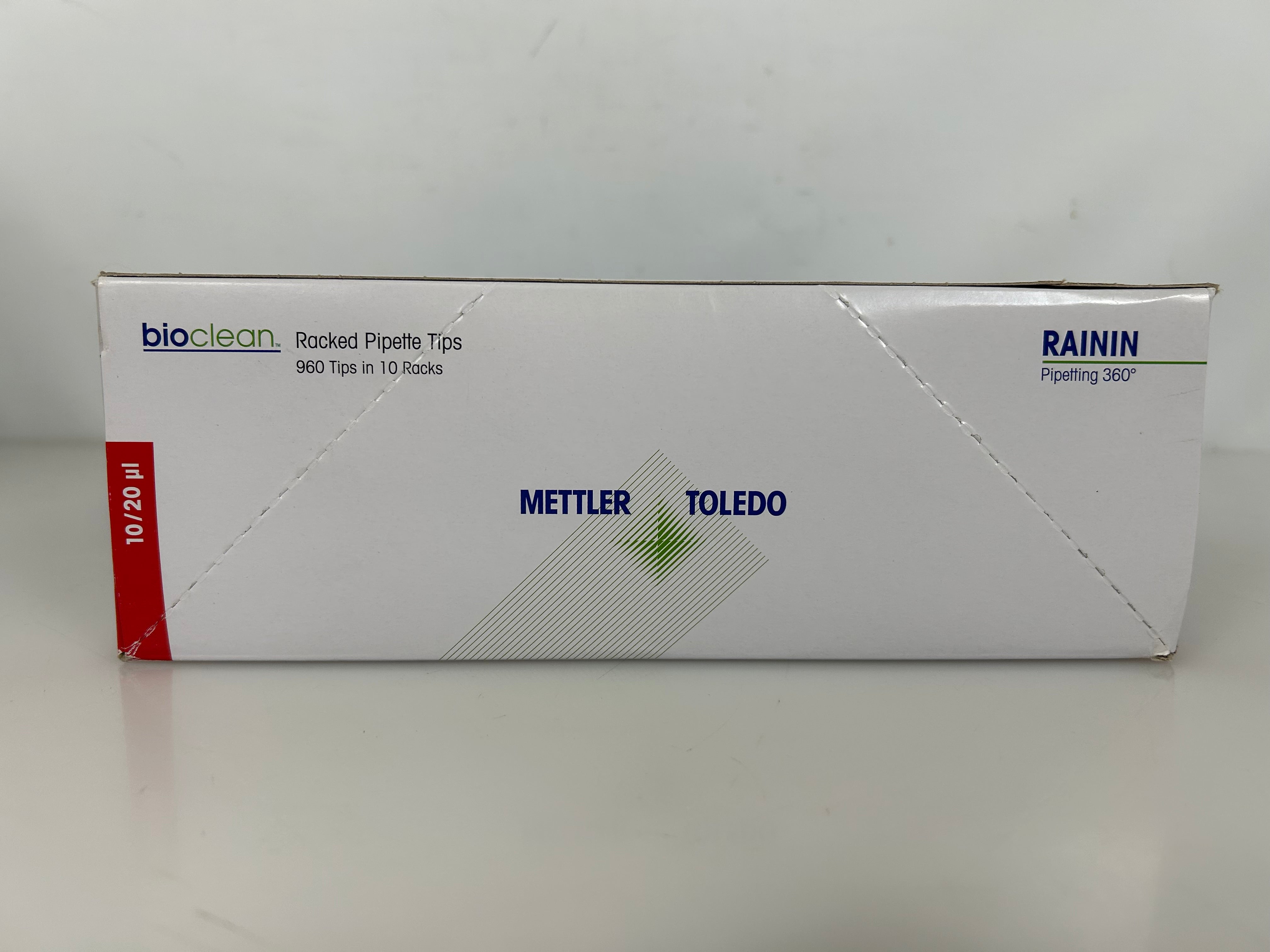 Rainin Bioclean Precision Pipette 10/20µ 960 Tips in 10 Racks