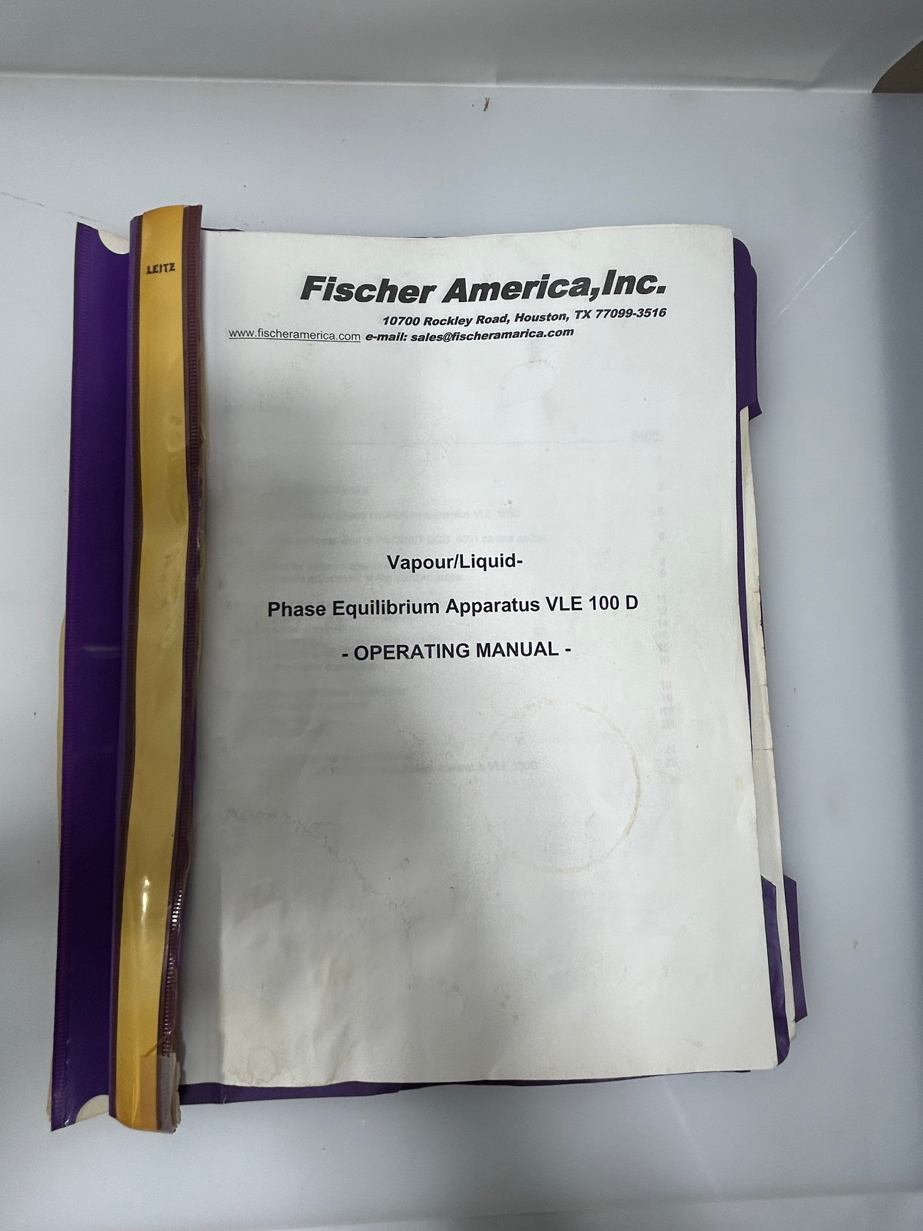 Fischer America Vapor-Liquid Equilibrium Apparatus with Vacuum Pump
