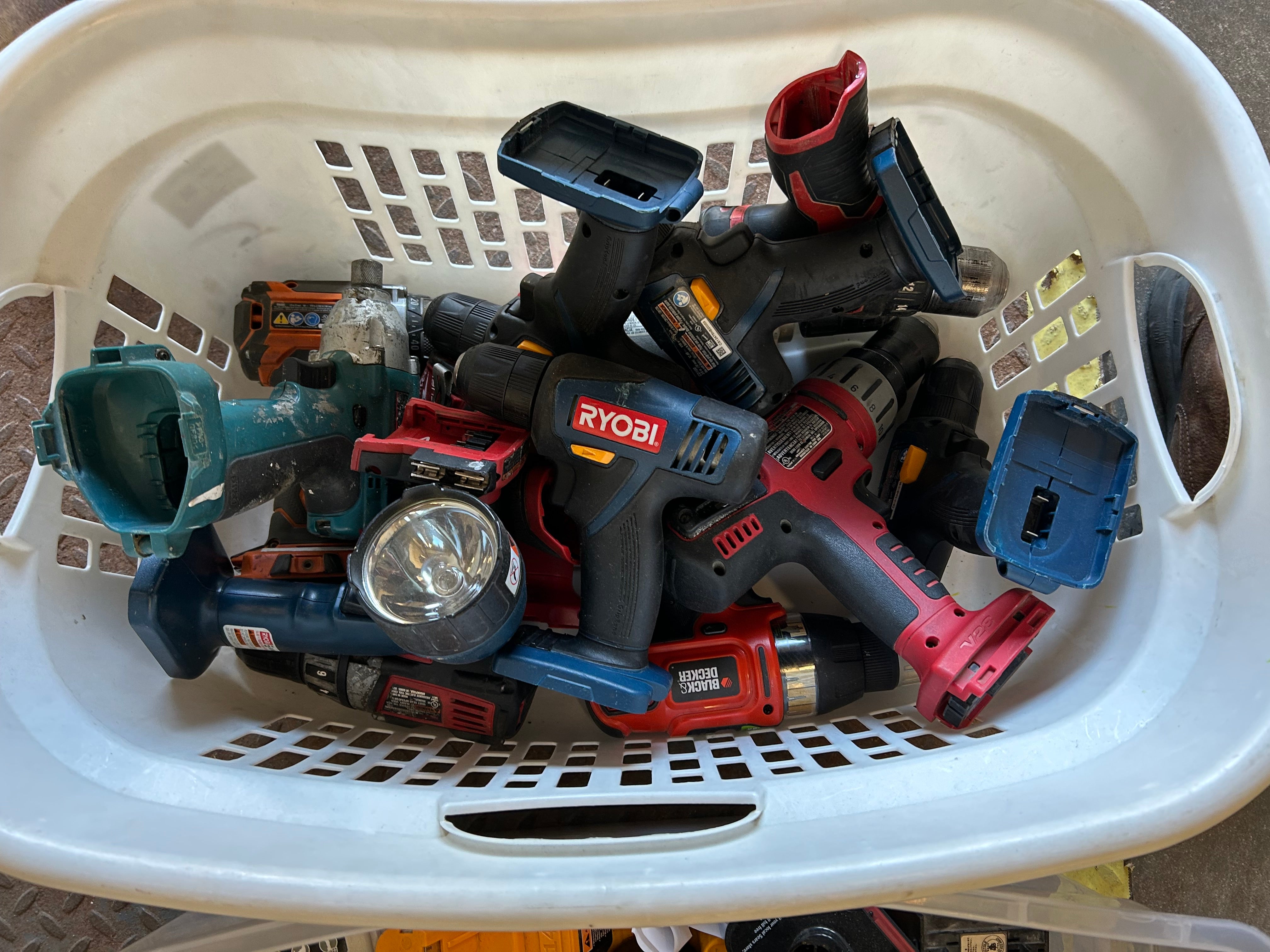 Lot of Assorted Power Tools and Batteries *Untested*
