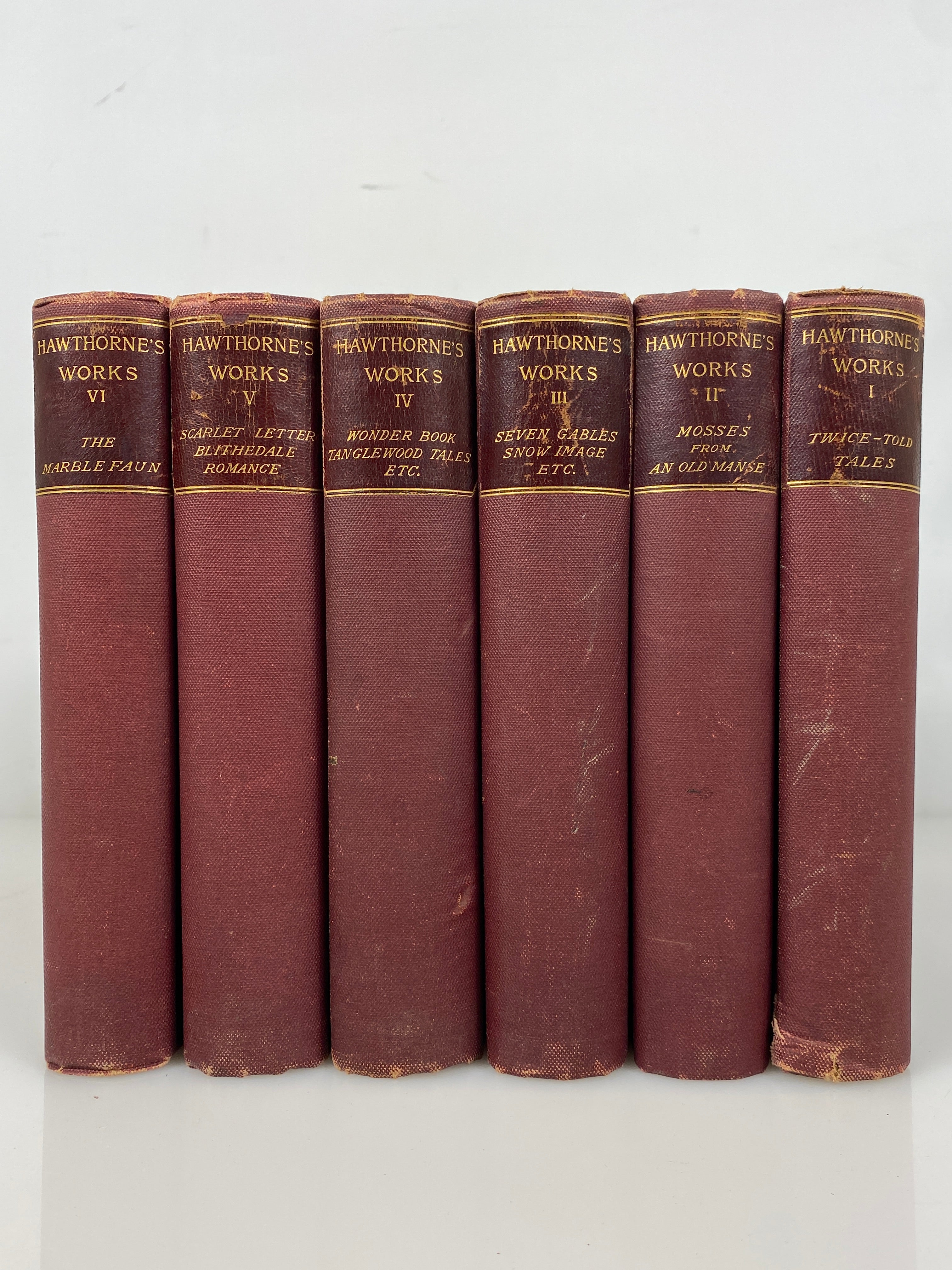13 Volumes: Hawthorne's Works 1882-1891 Houghton Mifflin Antique HC