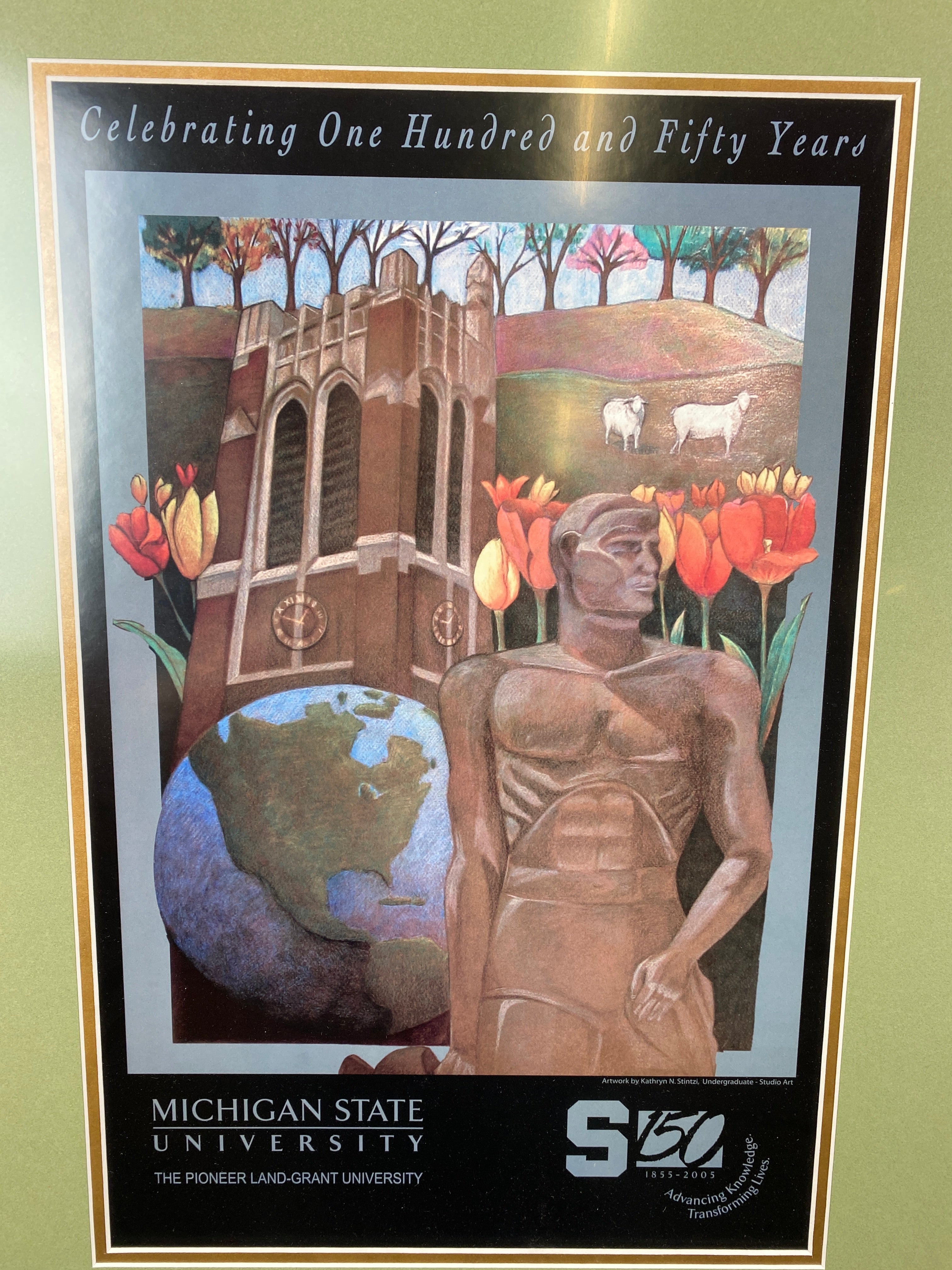 150th Anniversary Michigan State University Commemoration Poster