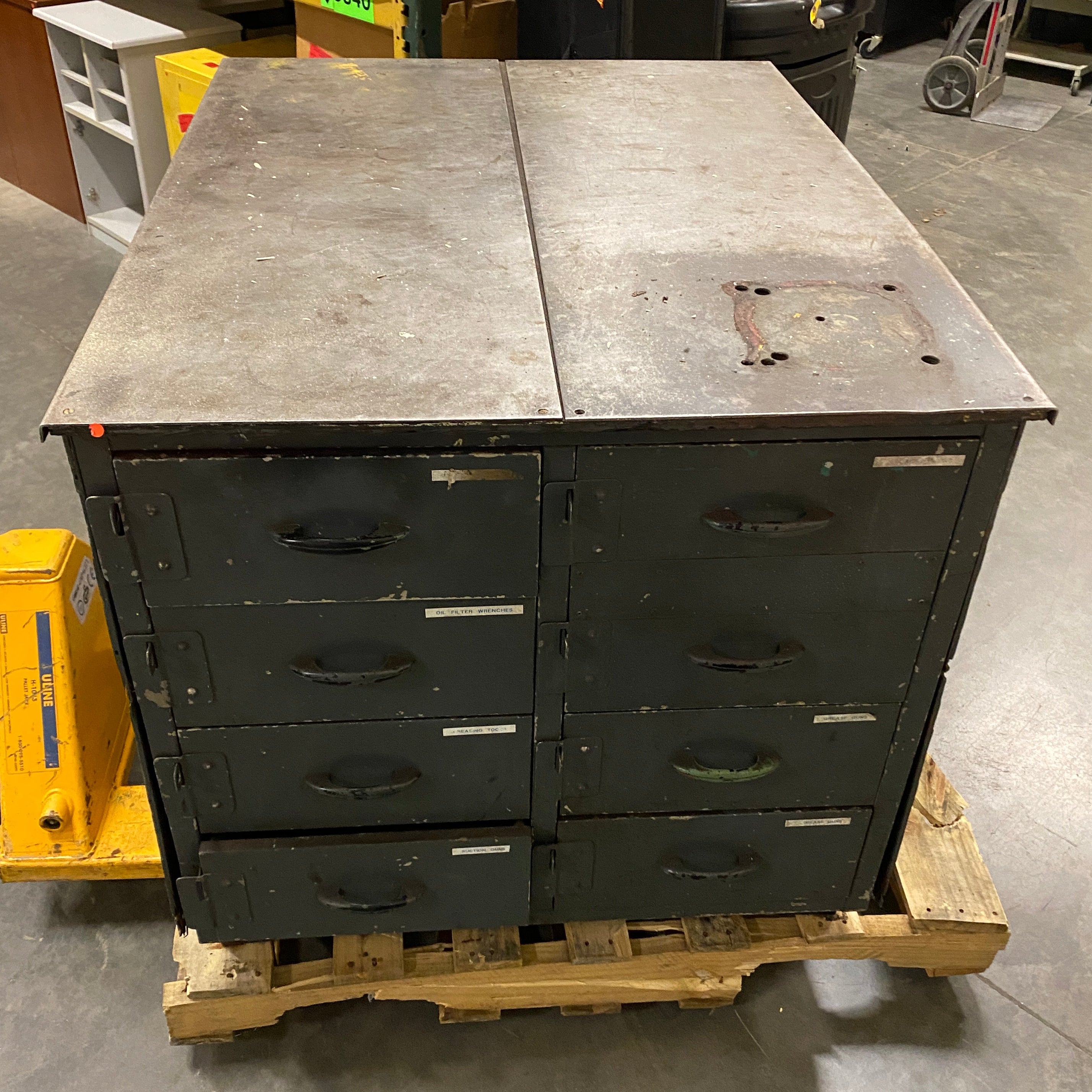 16 Drawer 2 Sided Metal Tool Cabinet
