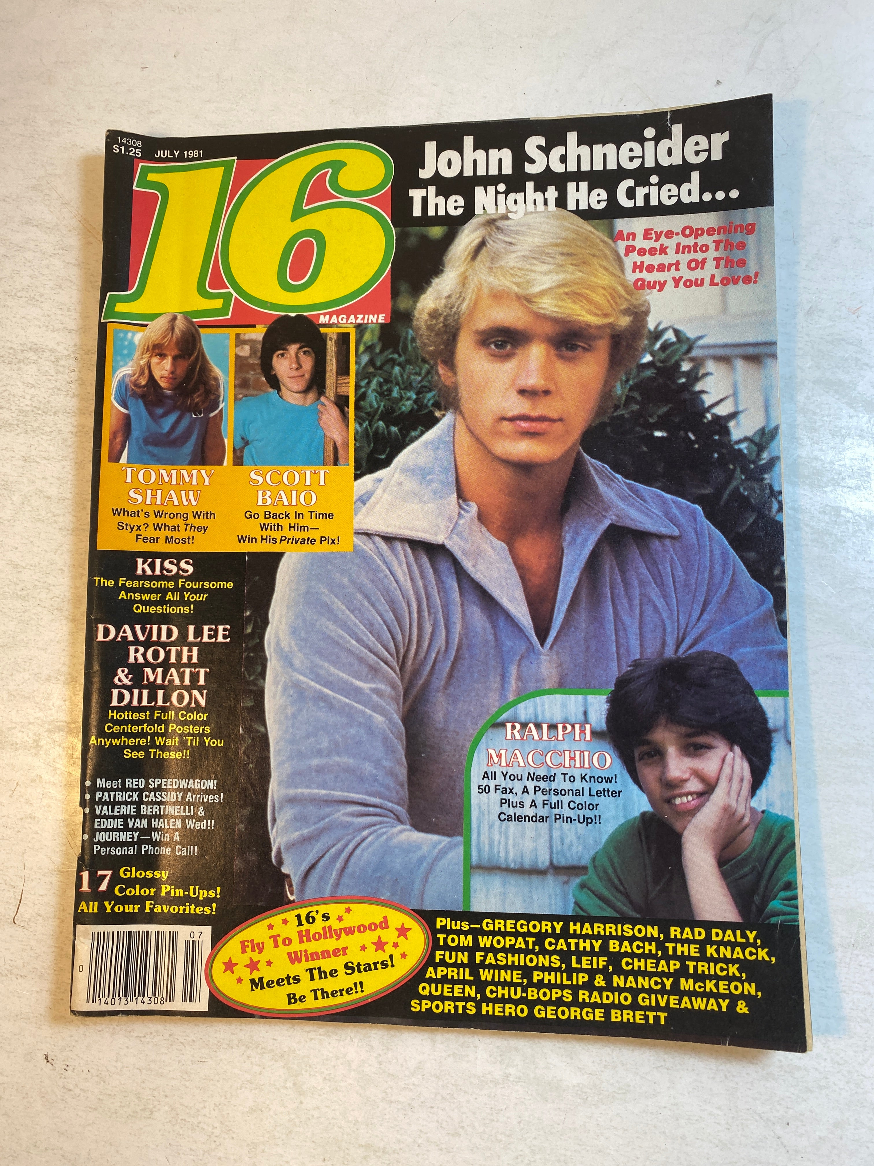 16 Magazine July 1981 John Schneider Ralph Macchio