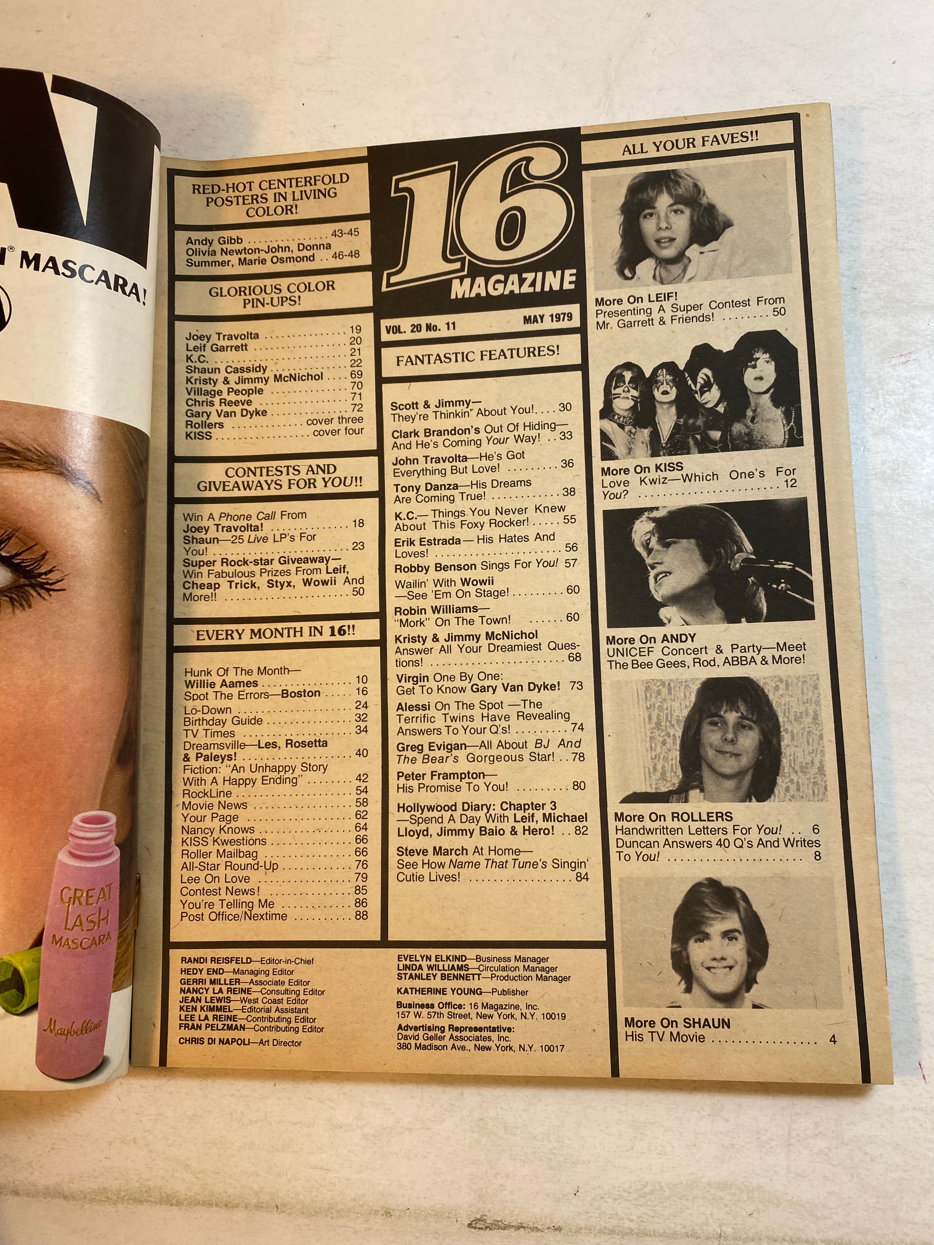 16 Magazine May 1979 Leif Garrett Bee Gees Kiss w/ poster intact