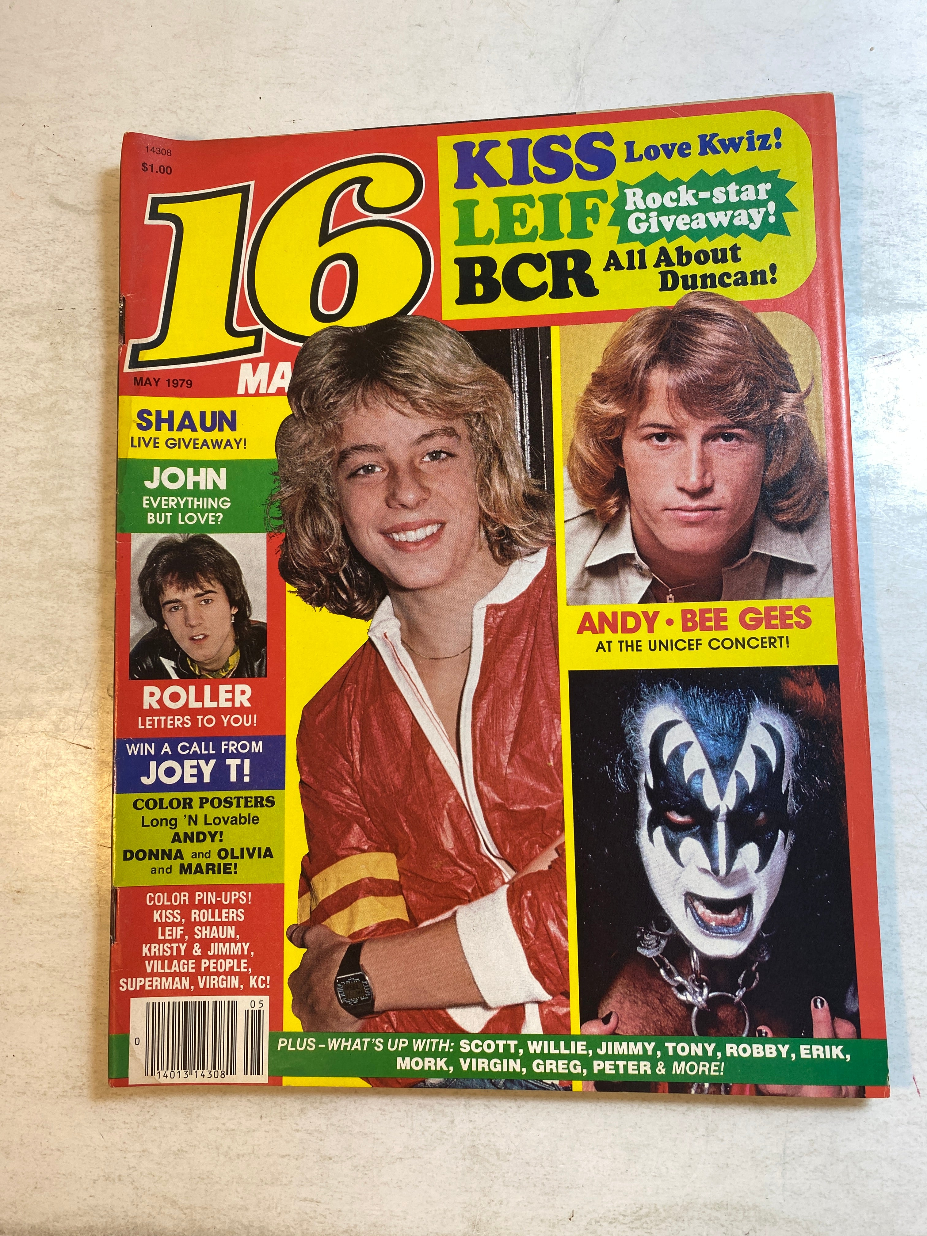 16 Magazine May 1979 Leif Garrett Bee Gees Kiss w/ poster intact