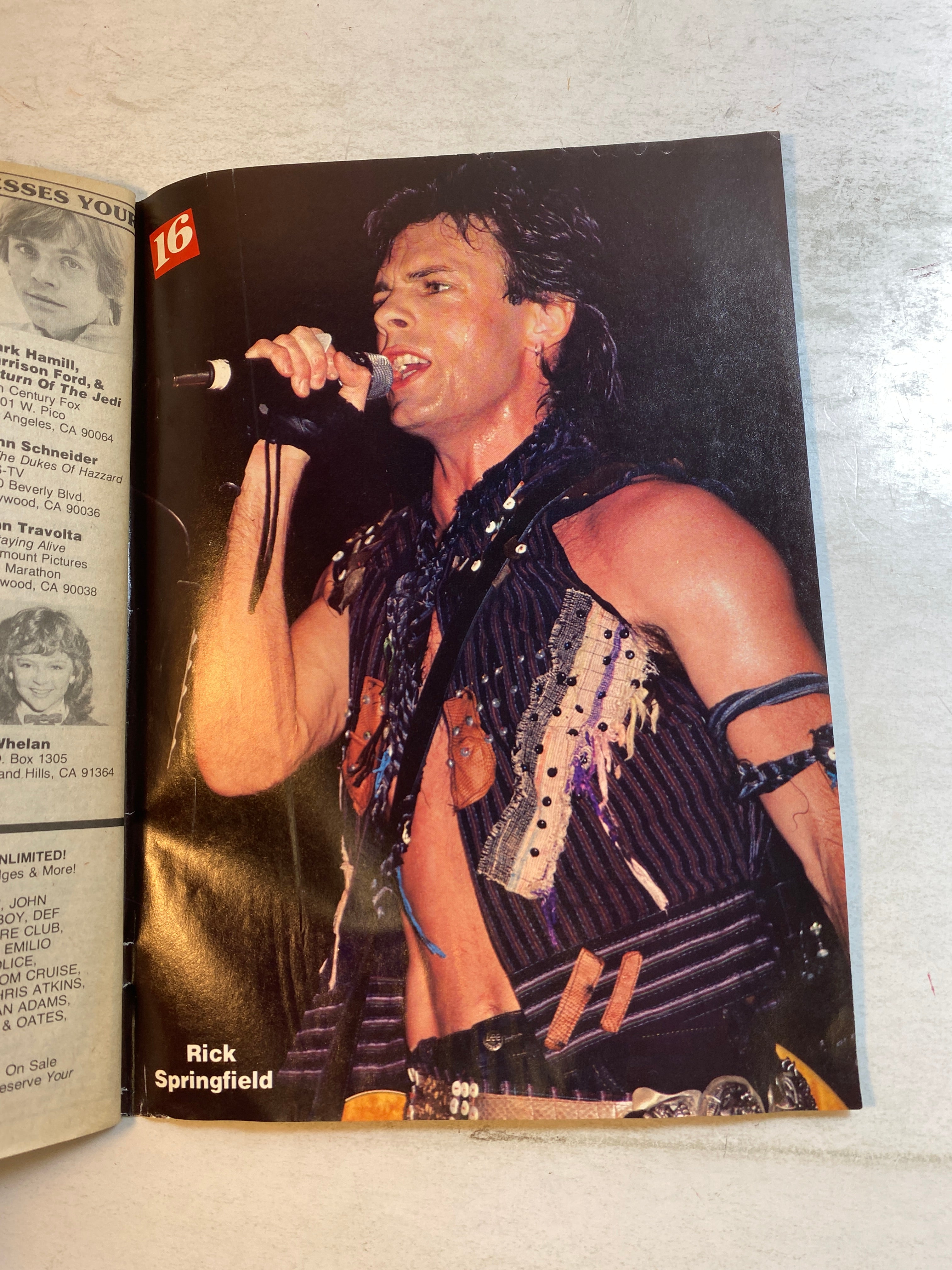 16 Magazine November 1983 Duran Duran Rick Springfield w/ poster intact