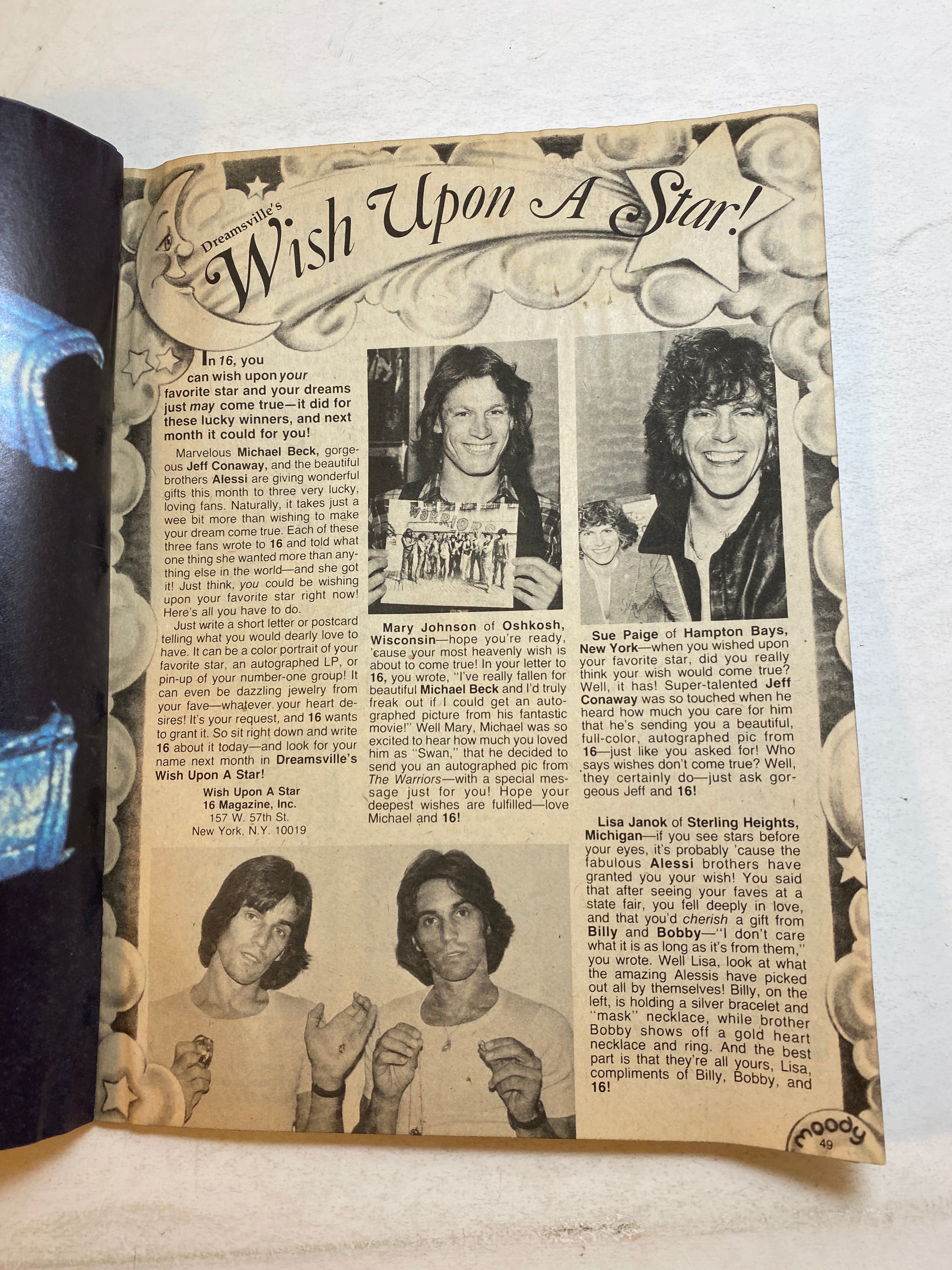 16 Magazine September 1979 Kiss Bee Gees w/ pinup poster