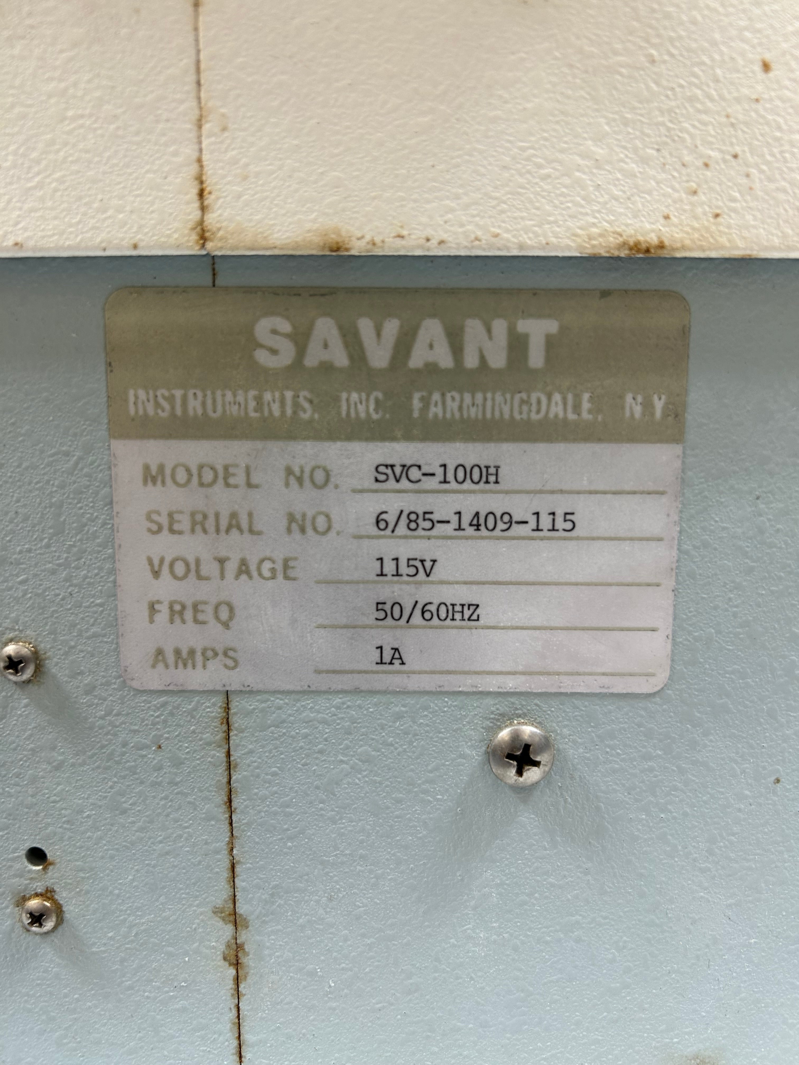 Savant Speedvac Concentrator SVC-100H *Functions*