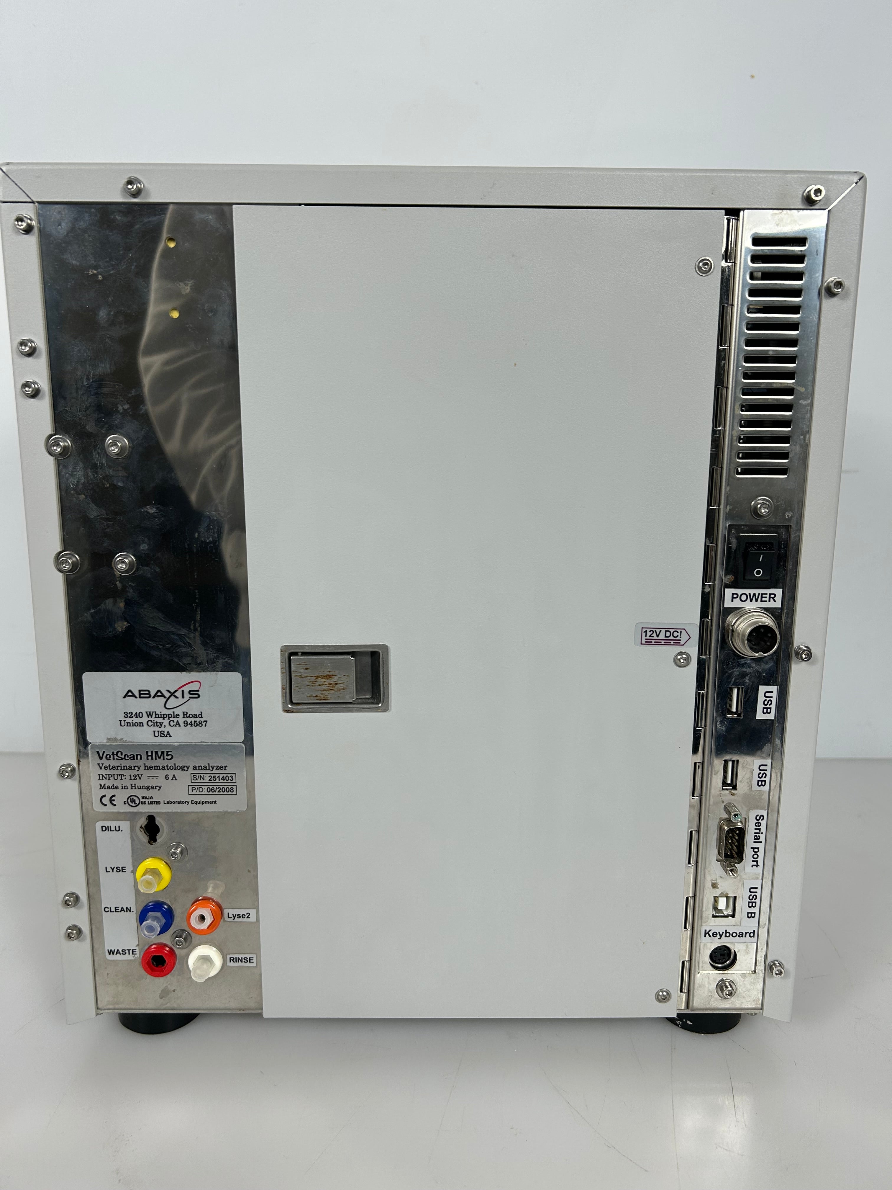 Abaxis VetScan HM5 Veterinary Hematology Analyzer *Untested* *Parts*