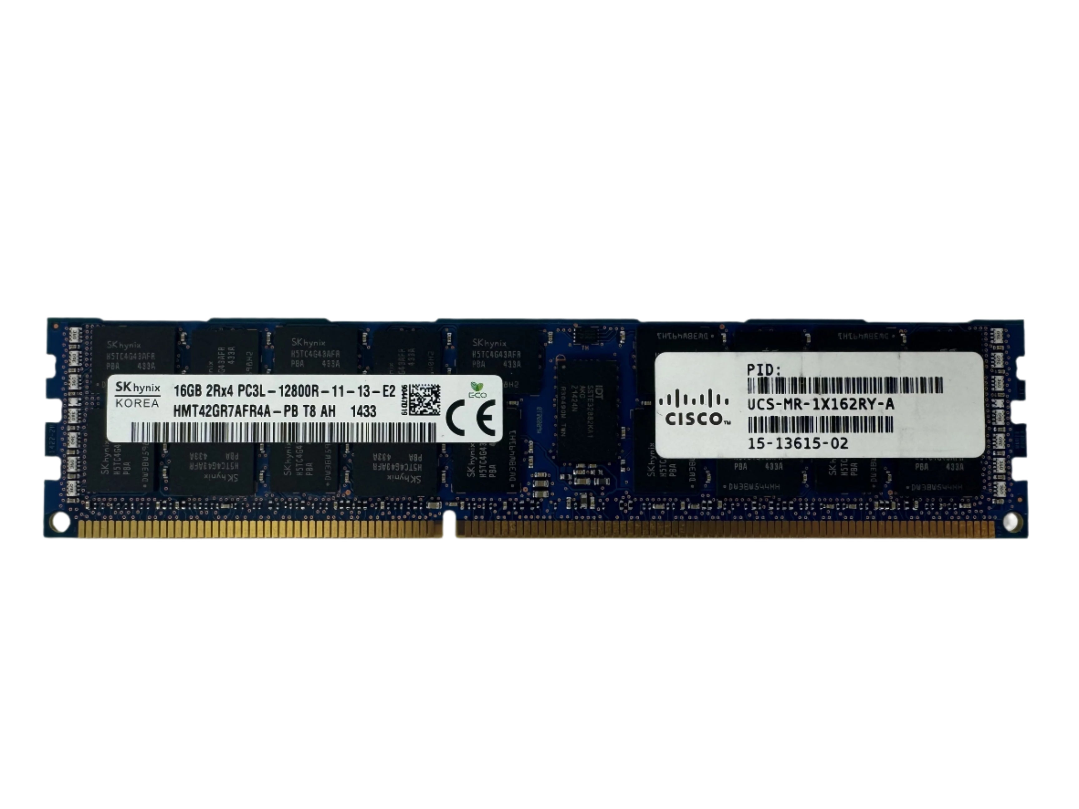 16GB 2Rx4 PC3L-12800R DDR3 1600MHz Server Registered Memory