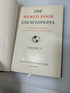 19 Volume Complete Set The World Book Encyclopedia 1954 1-18 & Study Guide HC