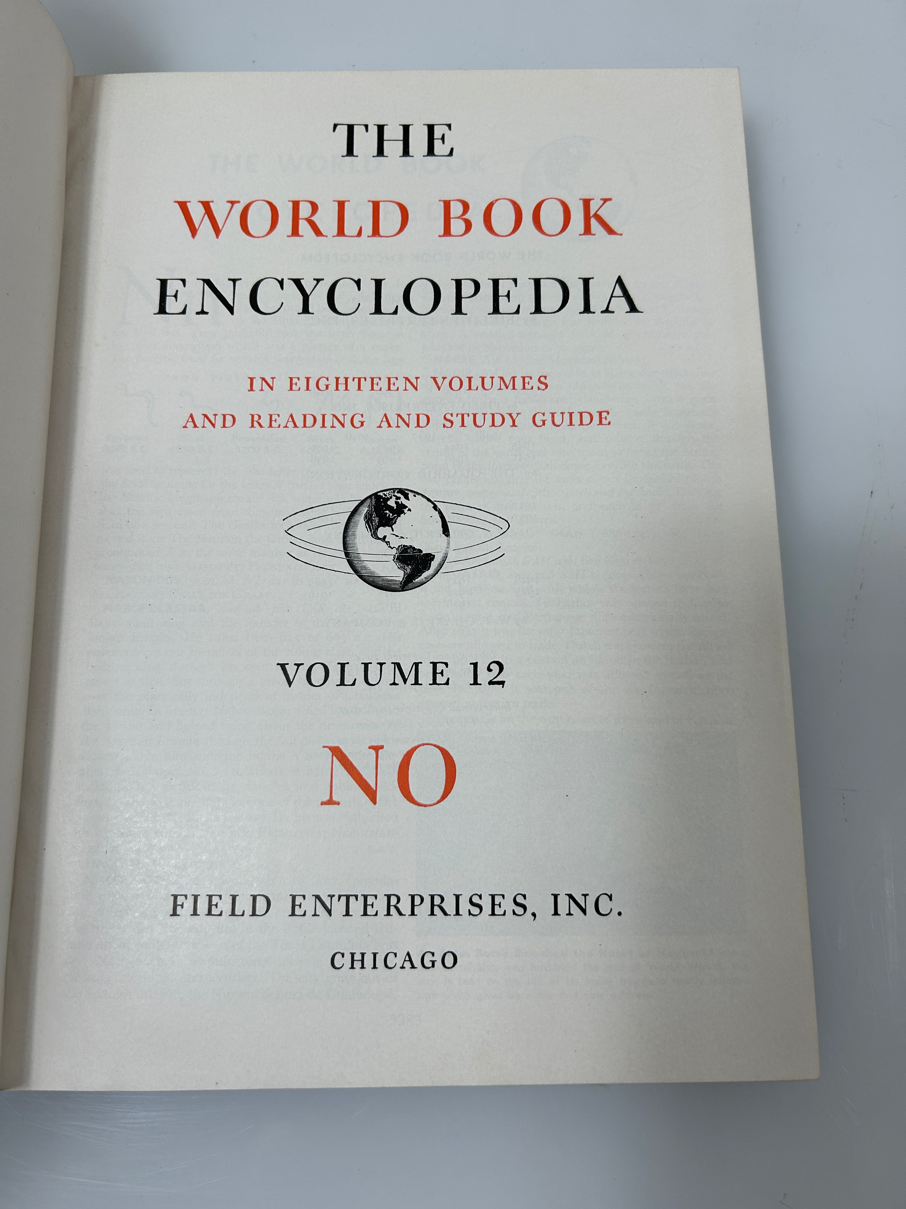 19 Volume Complete Set The World Book Encyclopedia 1954 1-18 & Study Guide HC