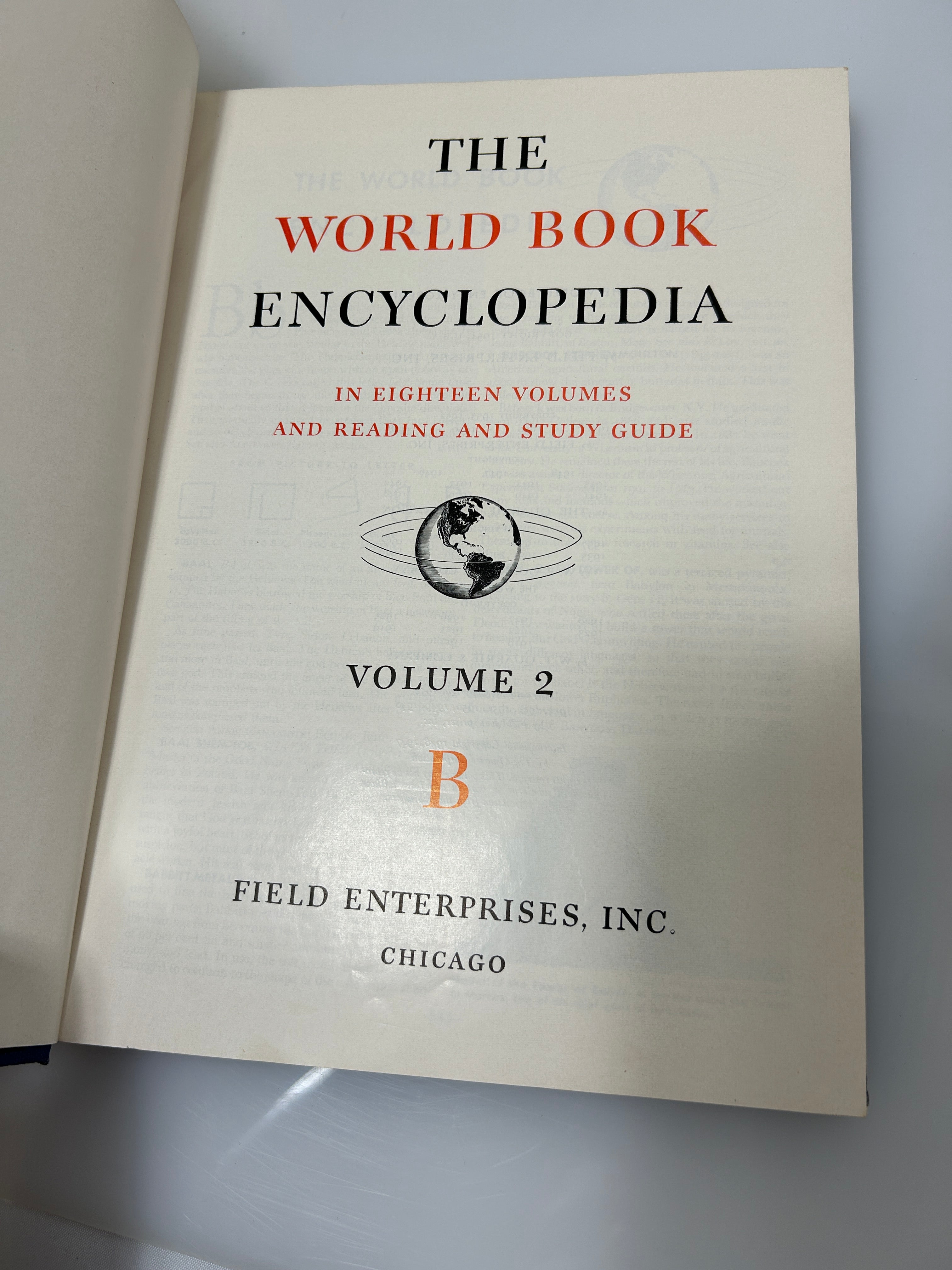 19 Volume Complete Set The World Book Encyclopedia 1954 1-18 & Study Guide HC