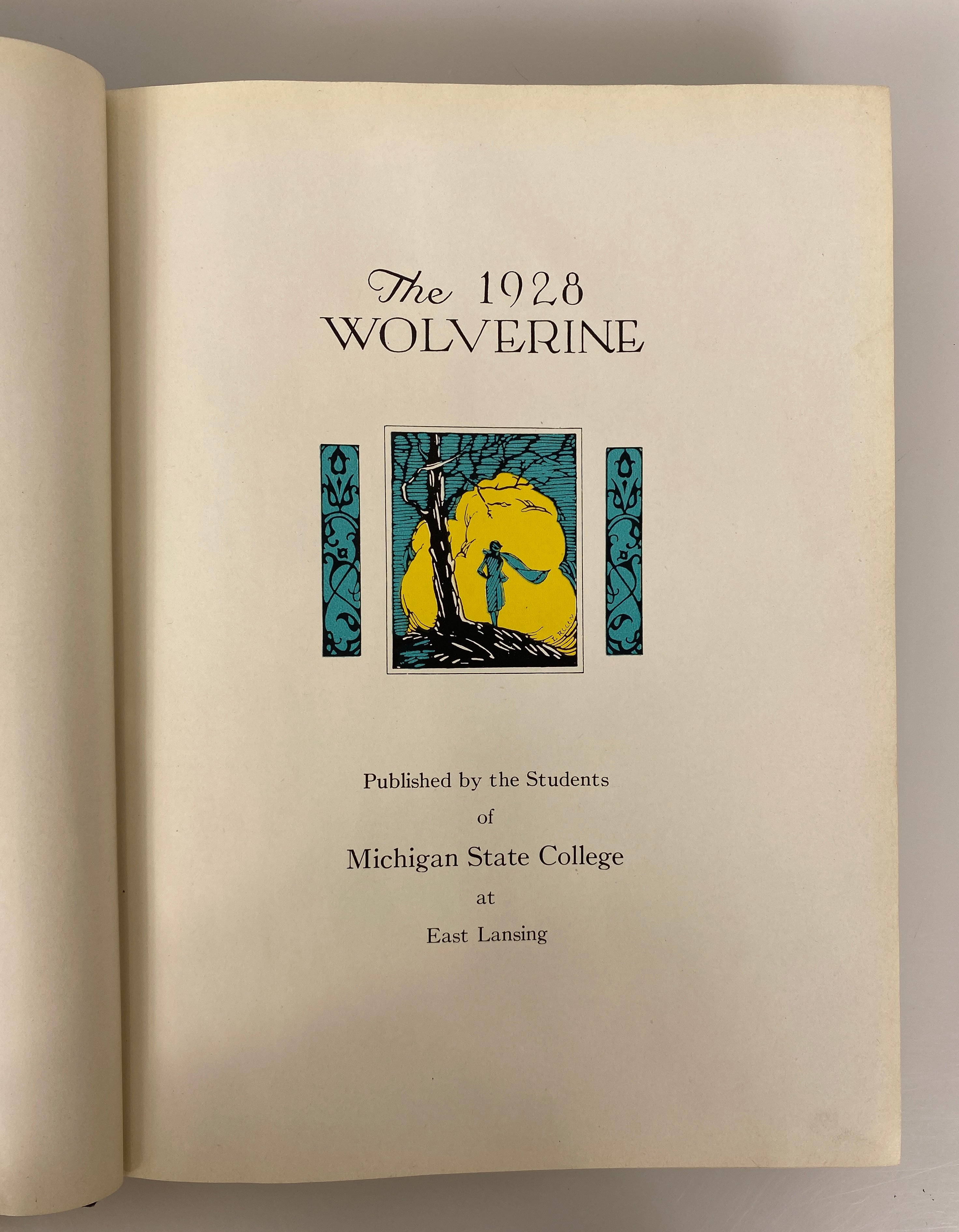 1928 Michigan State College "Wolverine" Yearbook HC