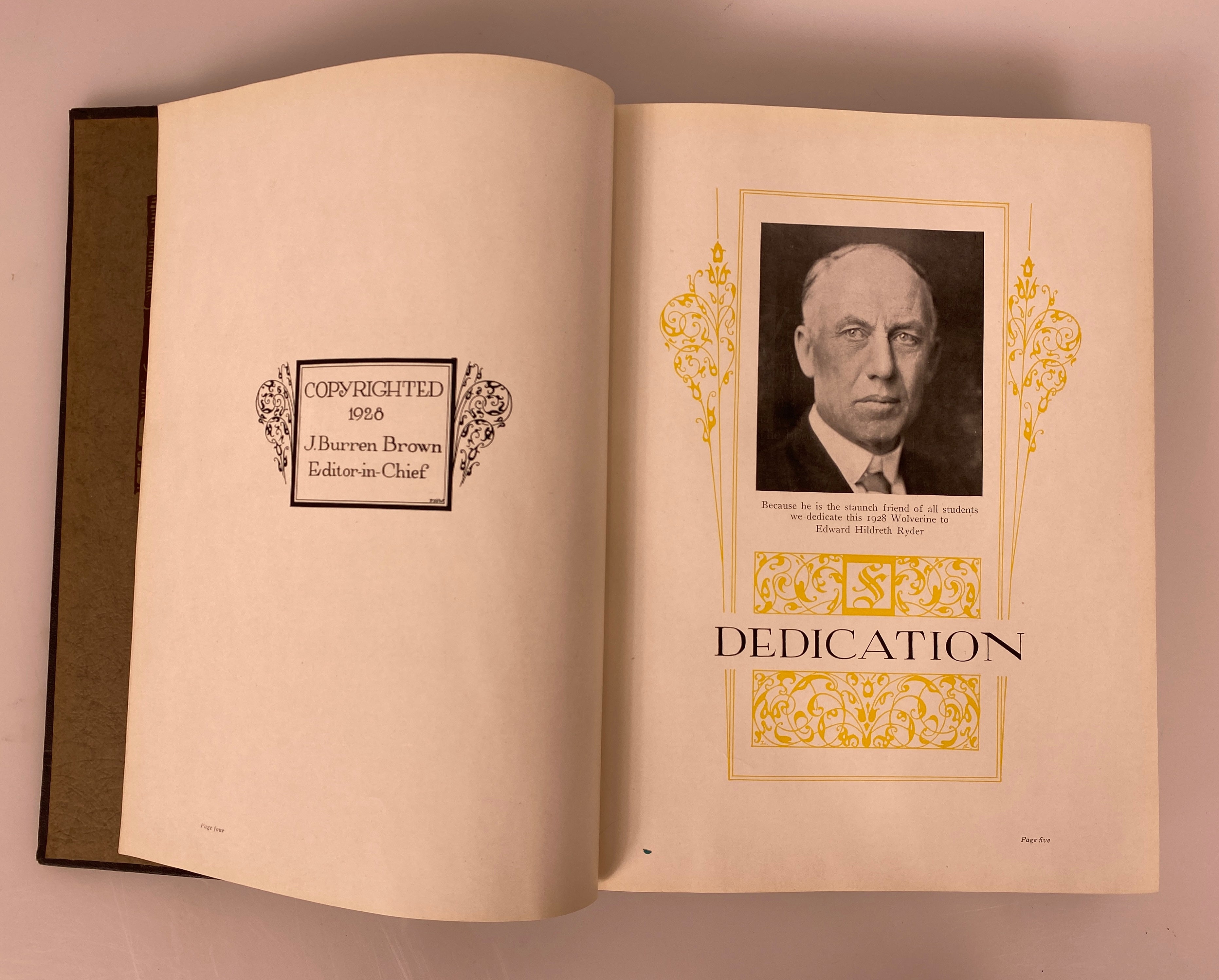 1928 Michigan State College "Wolverine" Yearbook HC