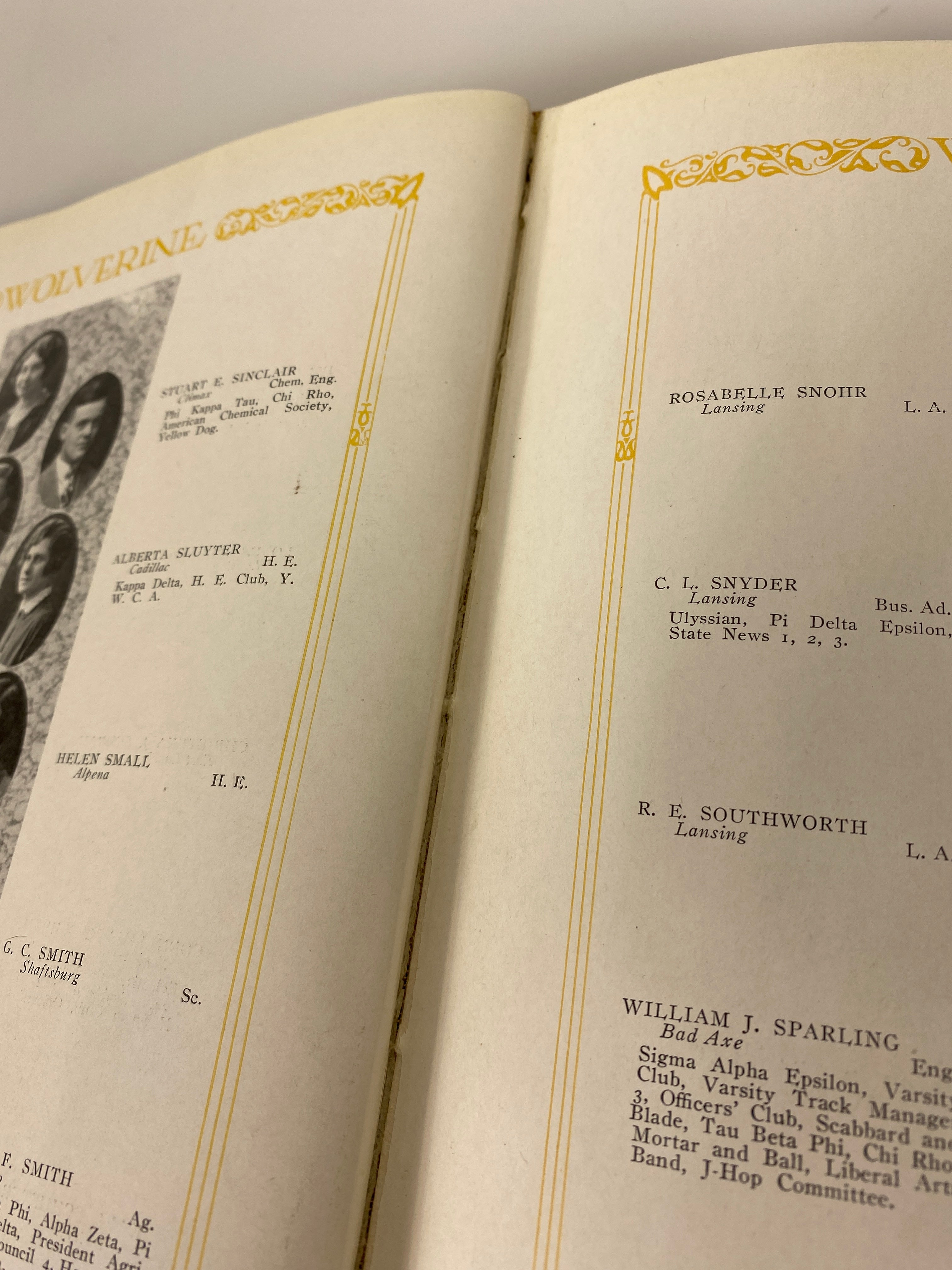 1928 Michigan State College "Wolverine" Yearbook HC