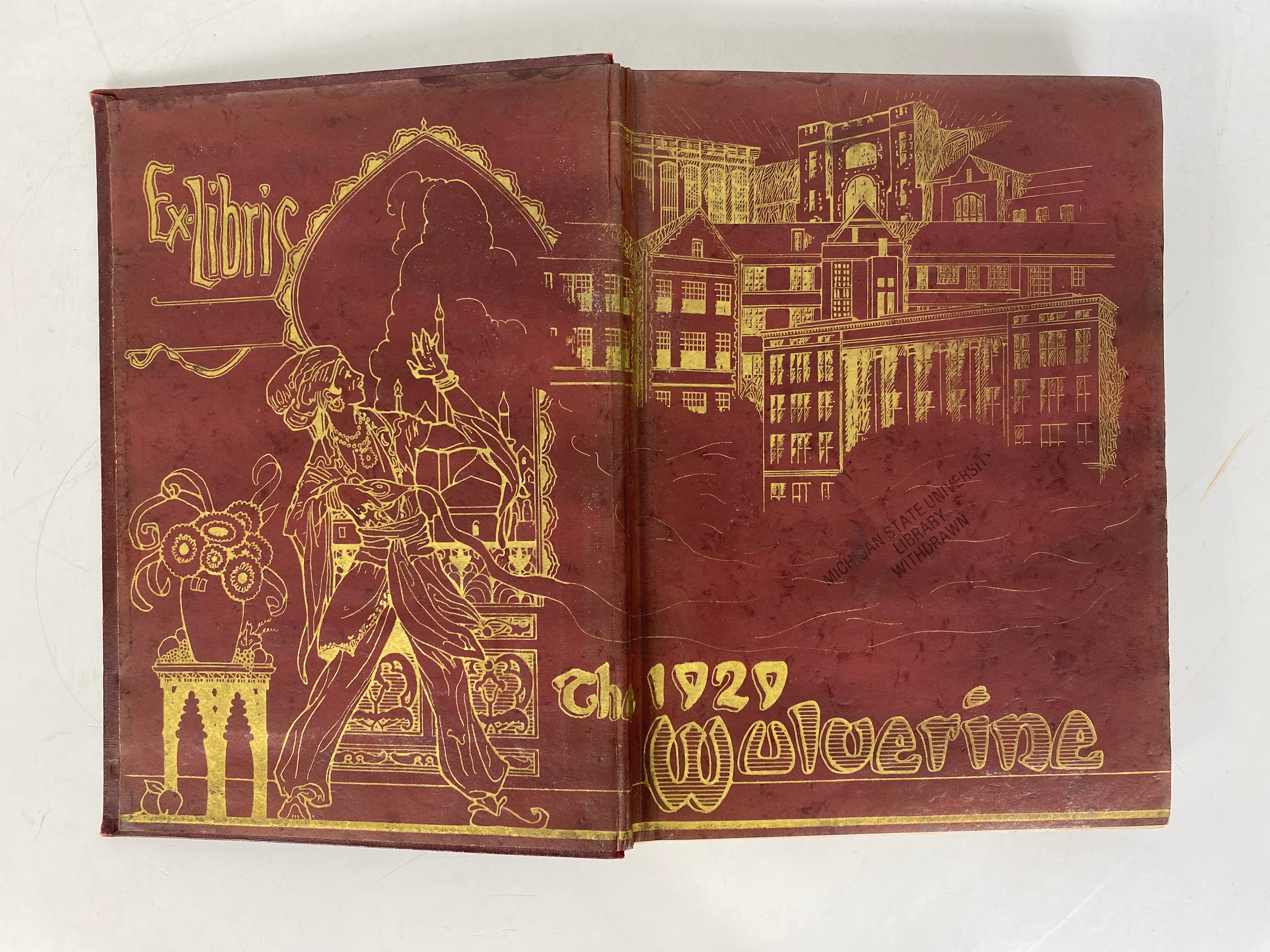 1929 Michigan State College "Wolverine" Yearbook HC