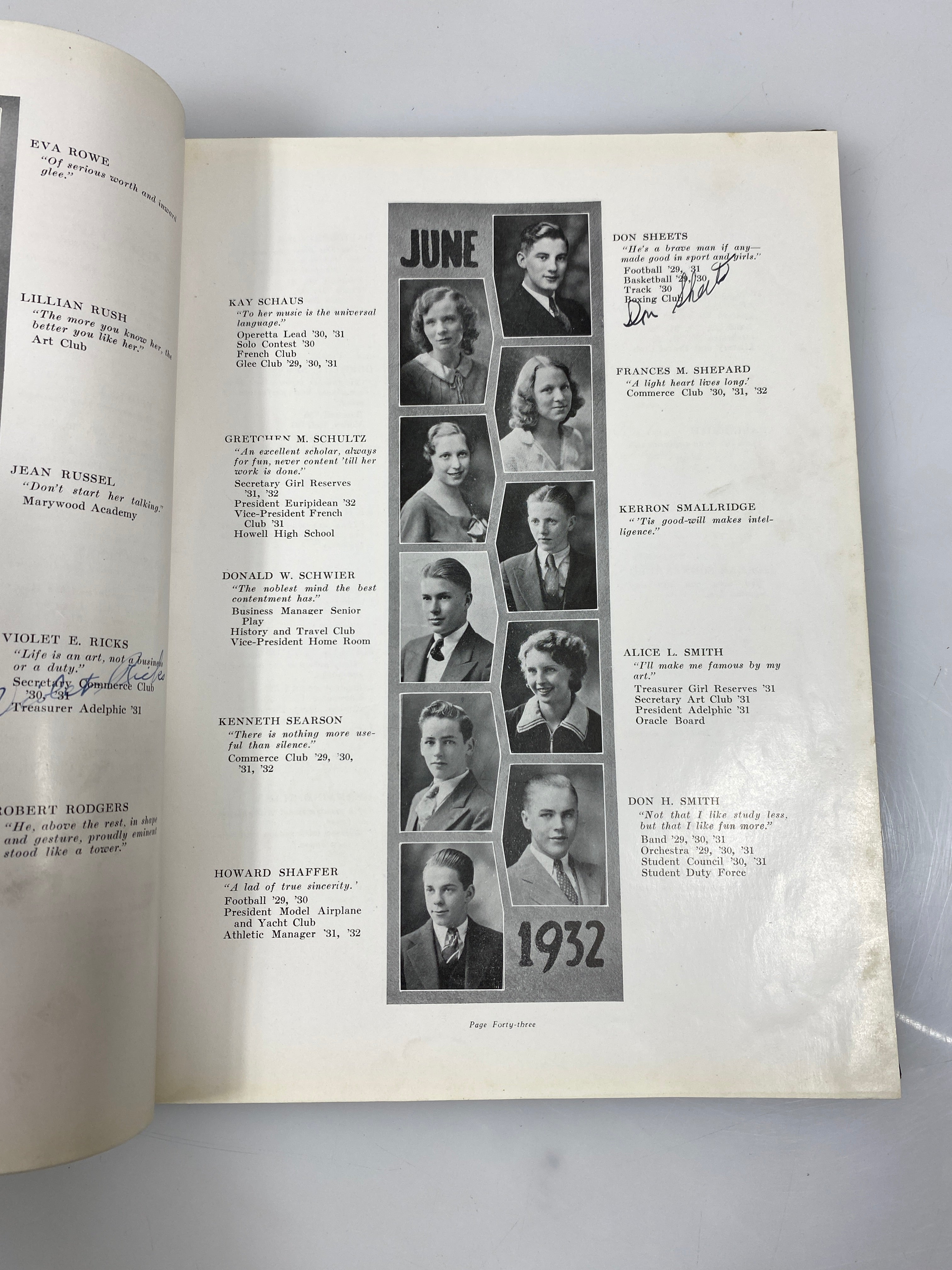 1932 'Oracle' Central High School Yearbook Lansing Michigan HC