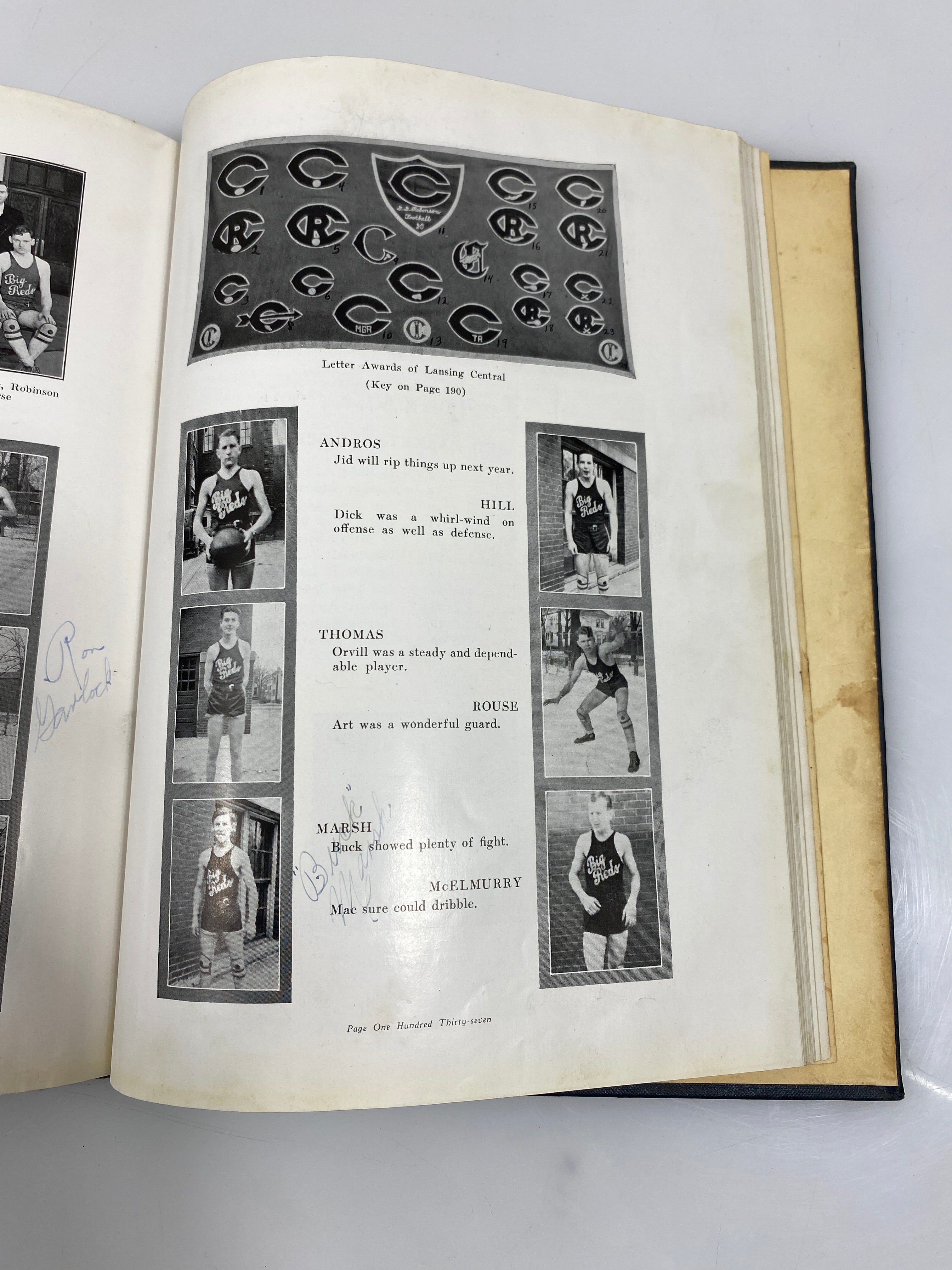 1932 'Oracle' Central High School Yearbook Lansing Michigan HC