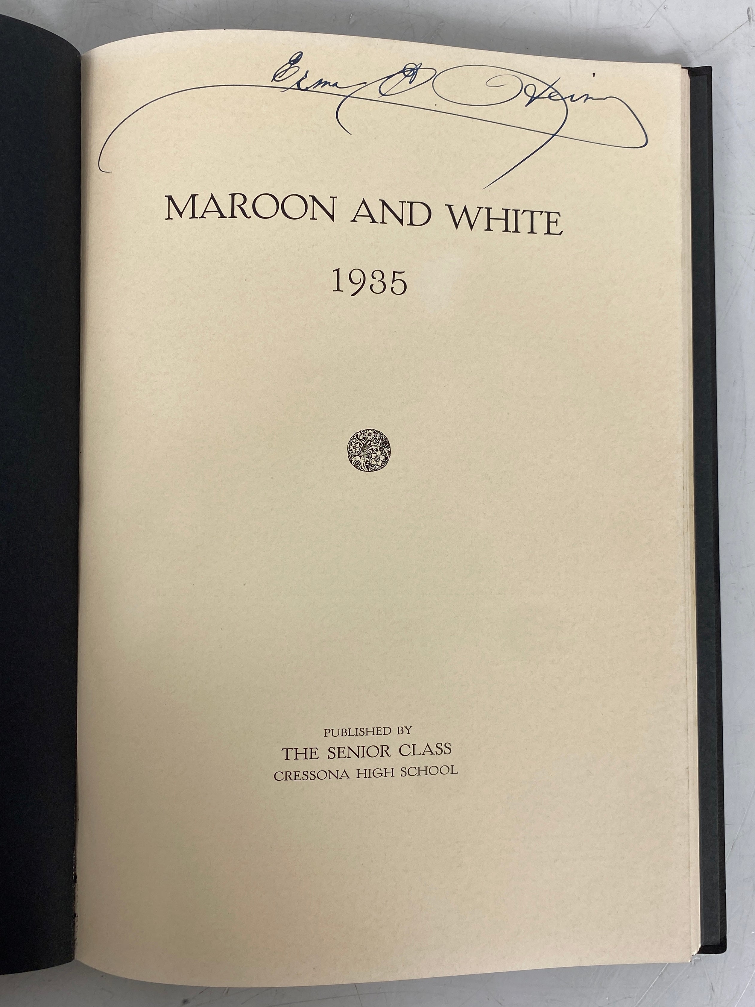 1935 Cressona High School Yearbook Cressona Pennsylvania SC