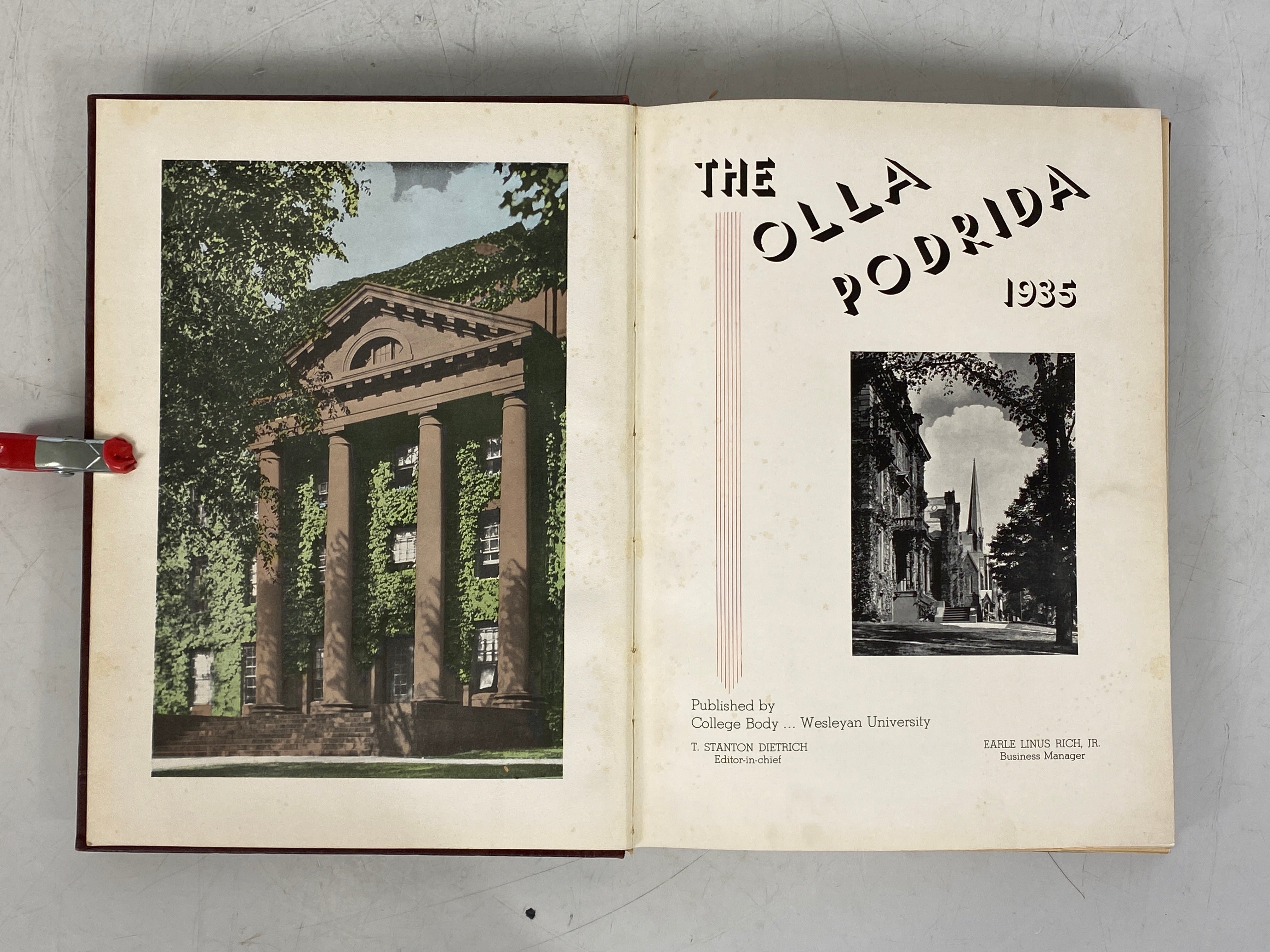 1935 Wesleyan University Yearbook Middletown Connecticut HC