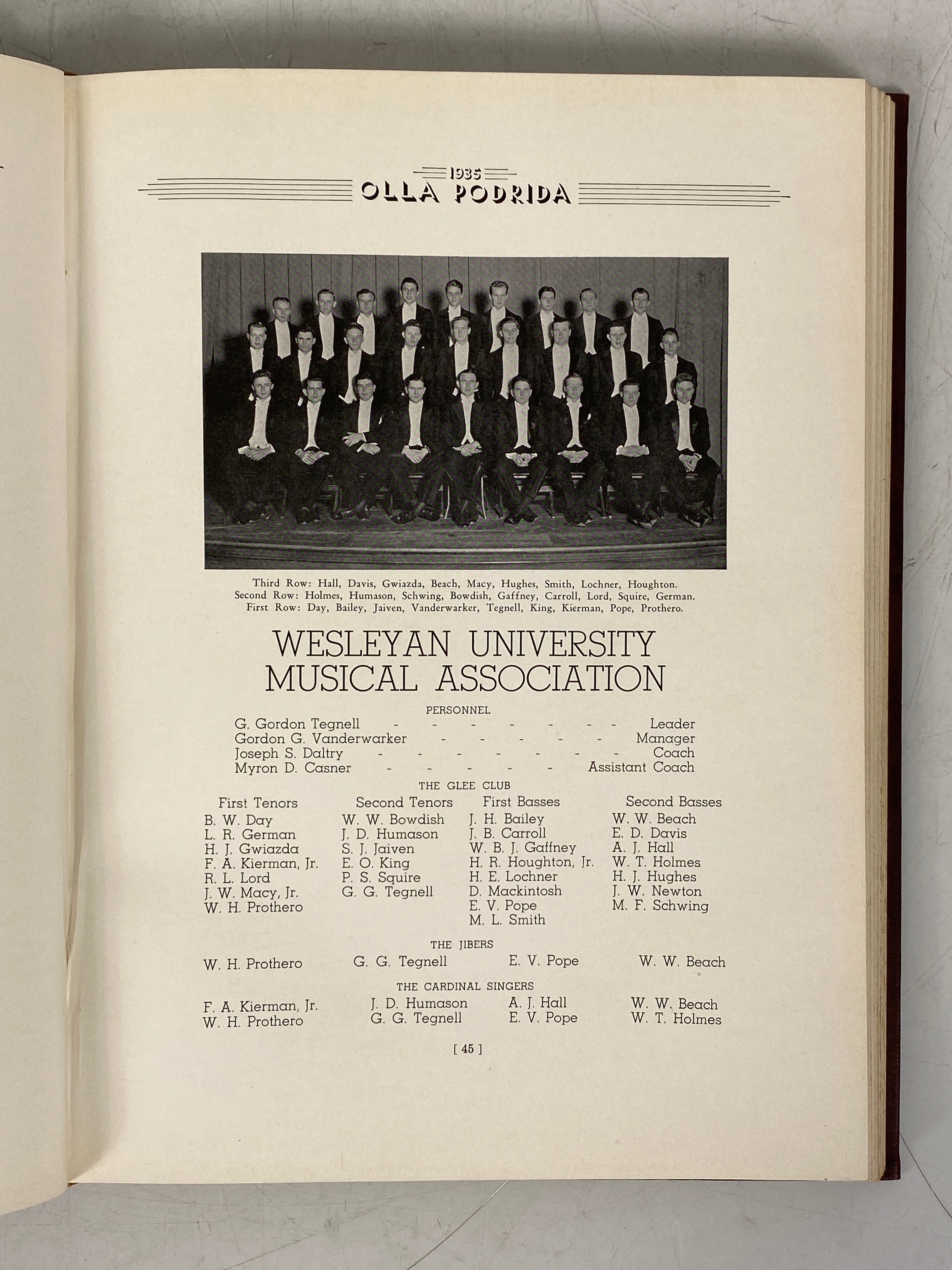 1935 Wesleyan University Yearbook Middletown Connecticut HC