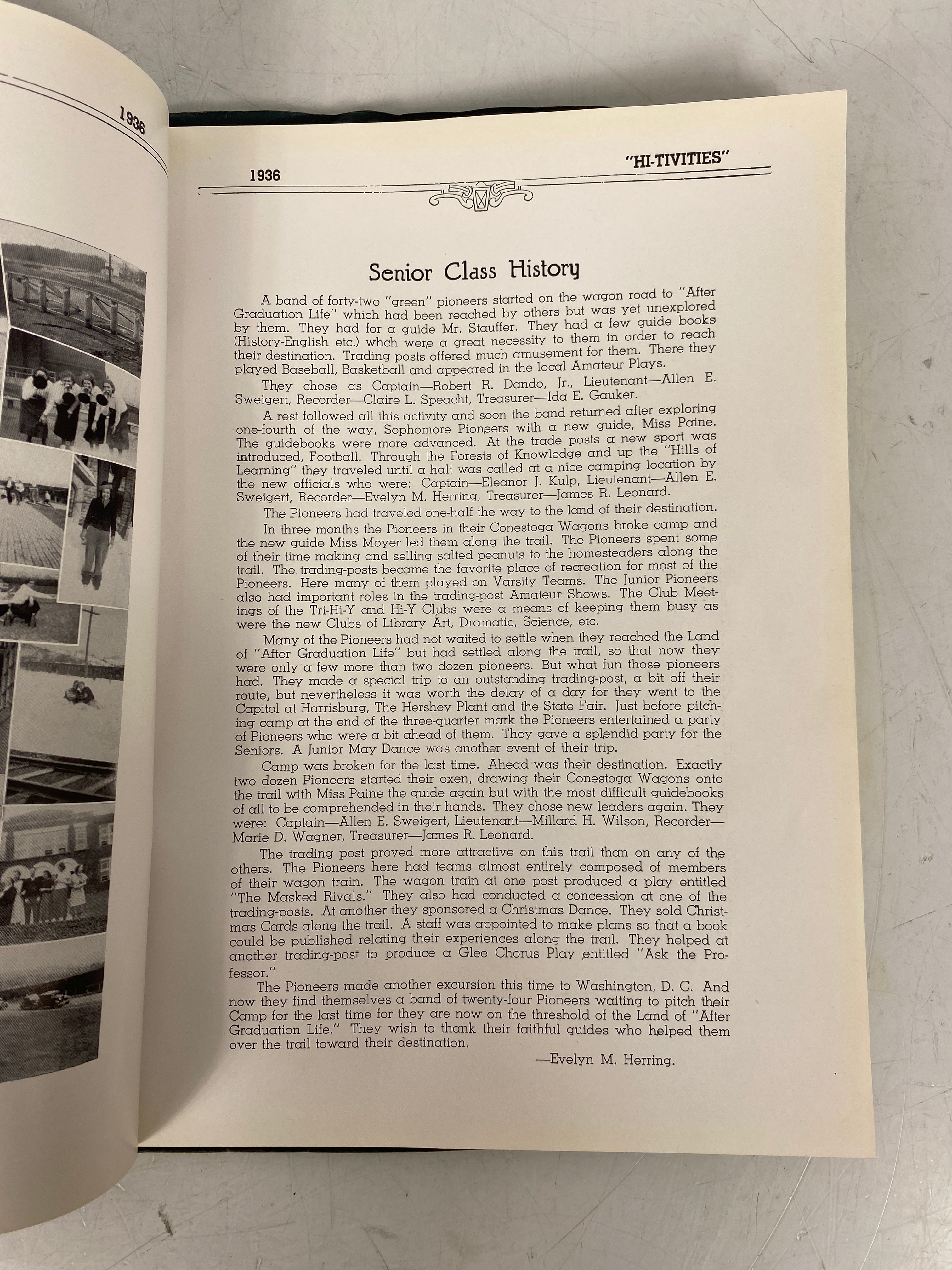 1936 Cressona High School Yearbook Cressona Pennsylvania SC