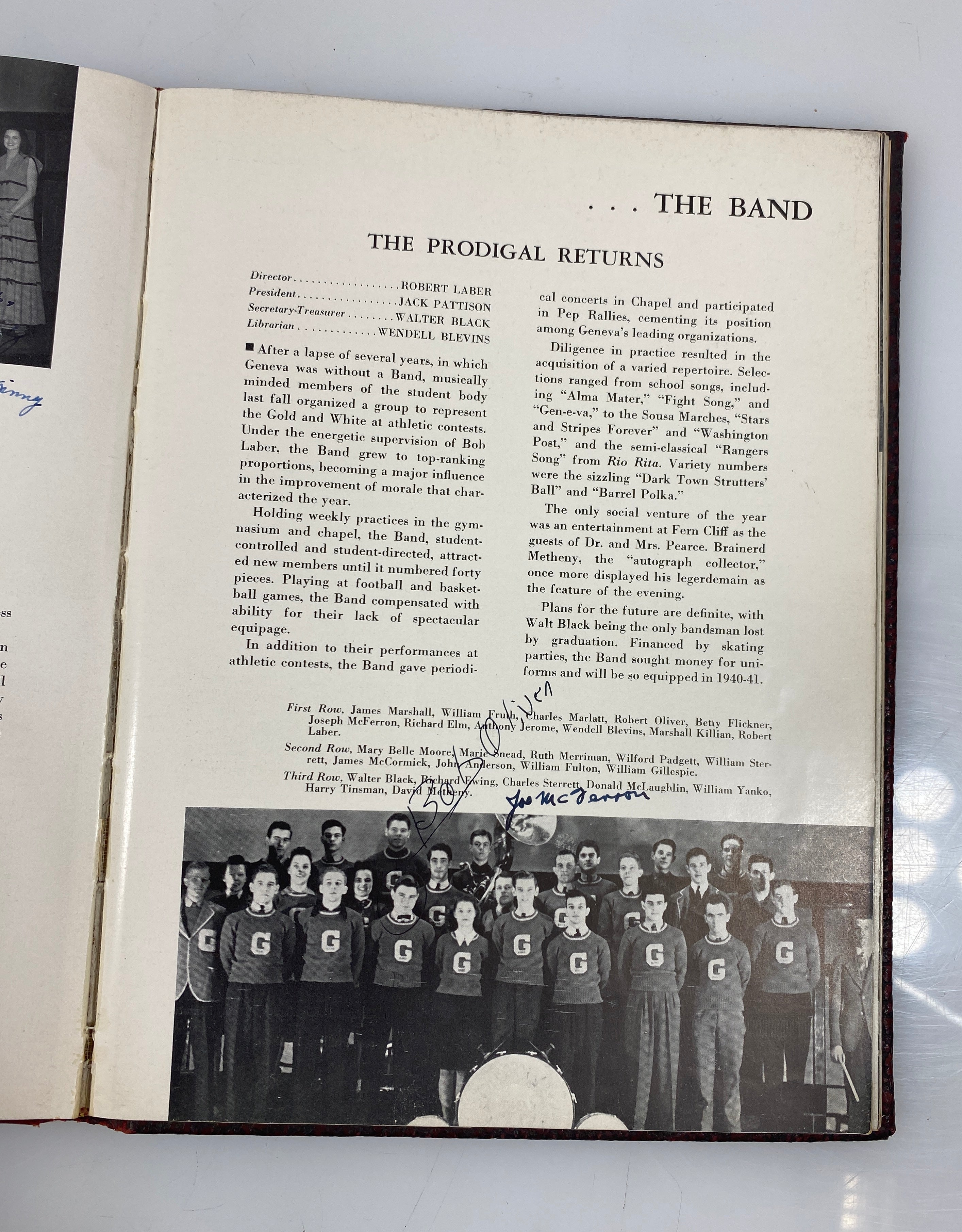 1940 Geneva College Yearbook "The Genevan" Beaver Falls PA HC