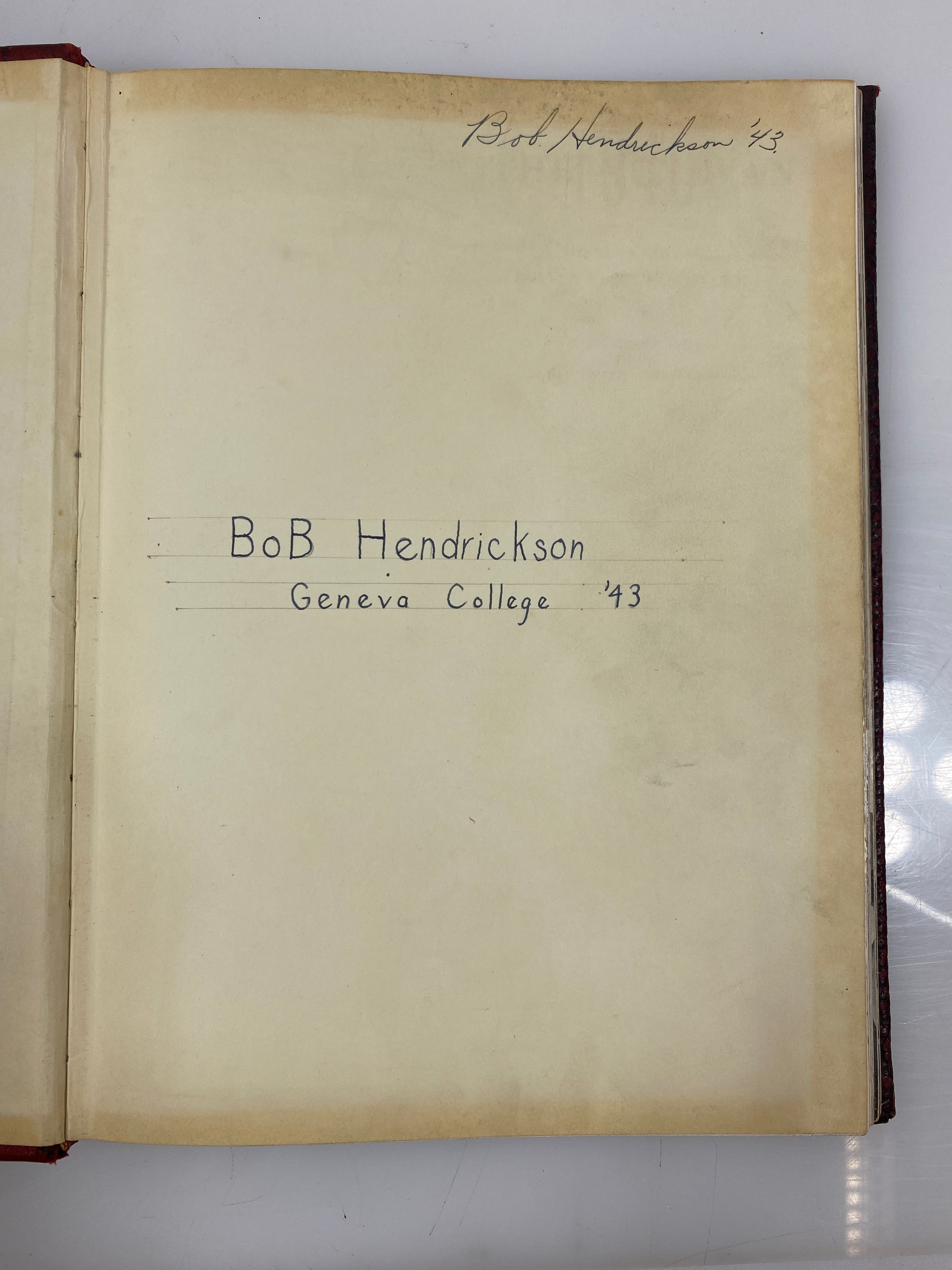 1940 Geneva College Yearbook "The Genevan" Beaver Falls PA HC