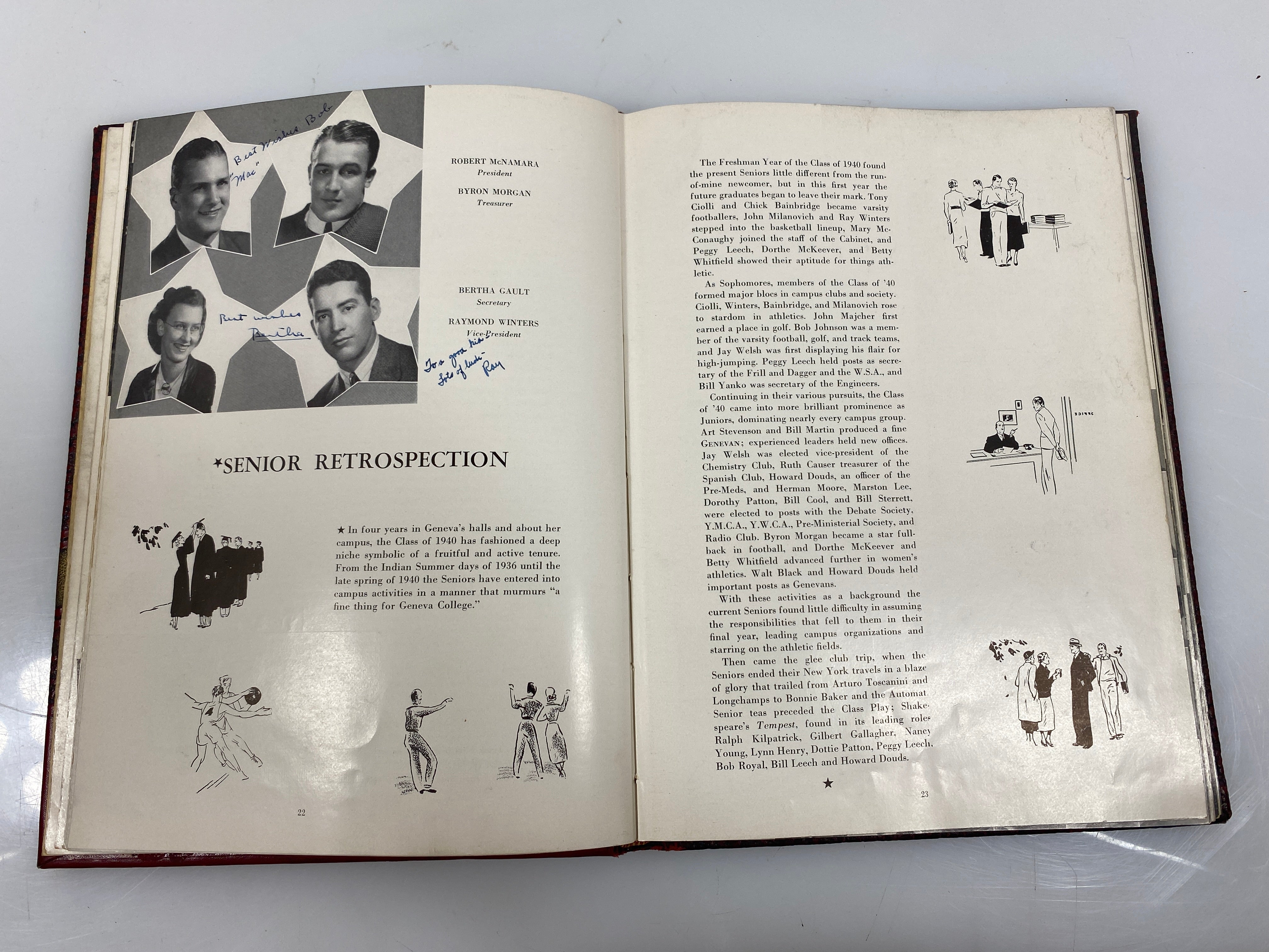 1940 Geneva College Yearbook "The Genevan" Beaver Falls PA HC