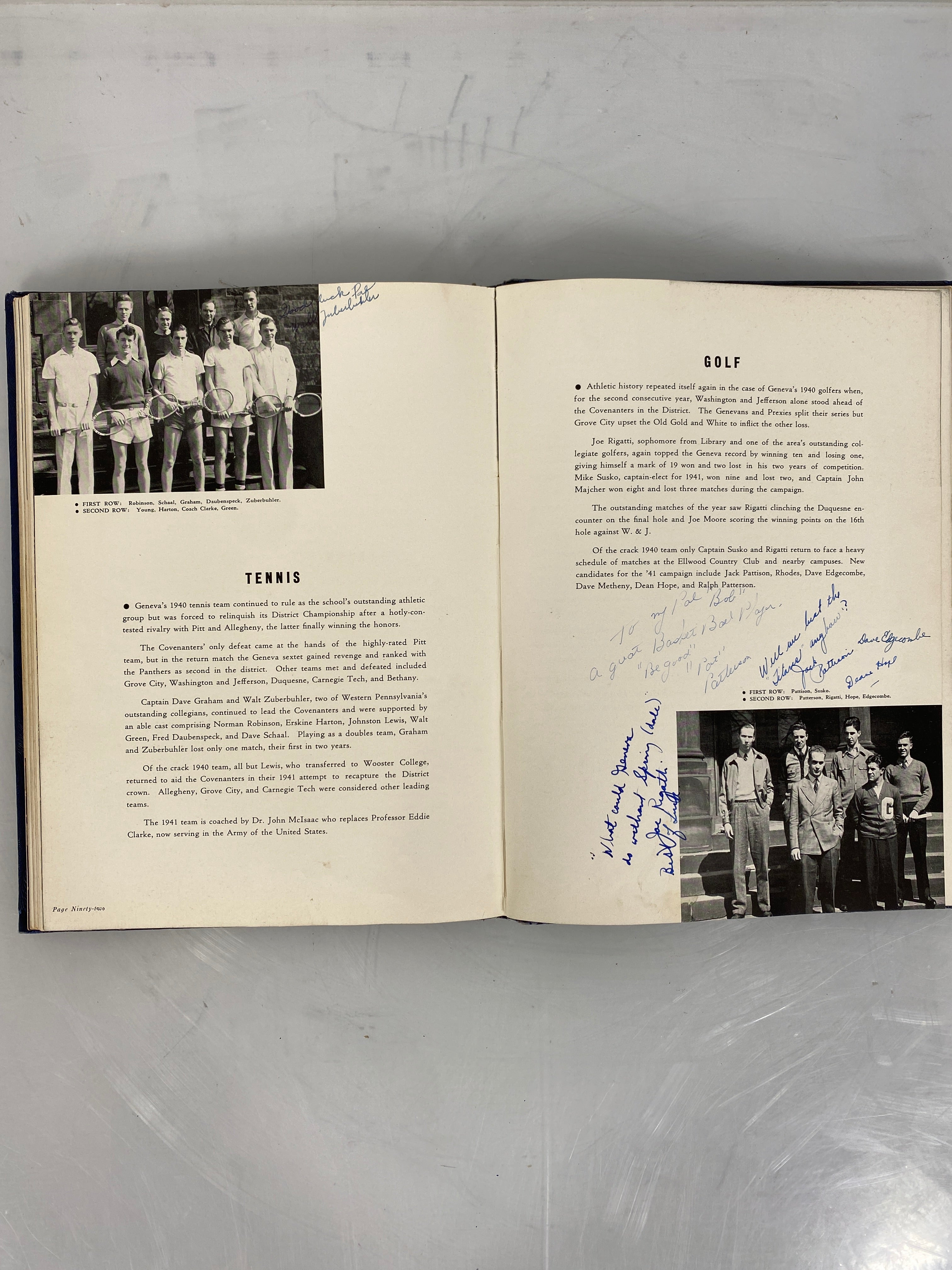 1941 Geneva College Yearbook "Genevan" Beaver Falls Pennsylvania HC