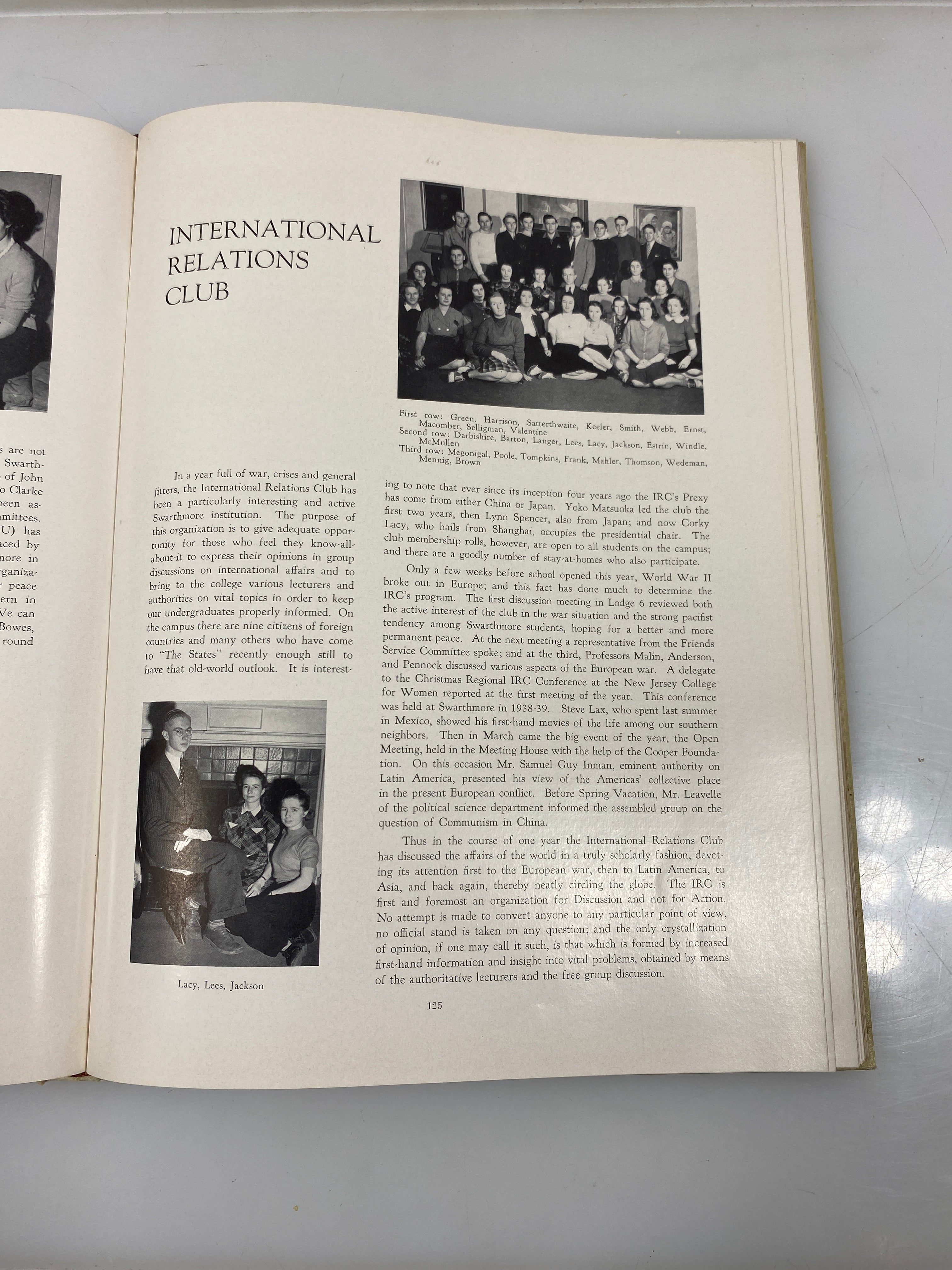 1941 "Halcyon" Swarthmore College Yearbook Swarthmore, PA HC