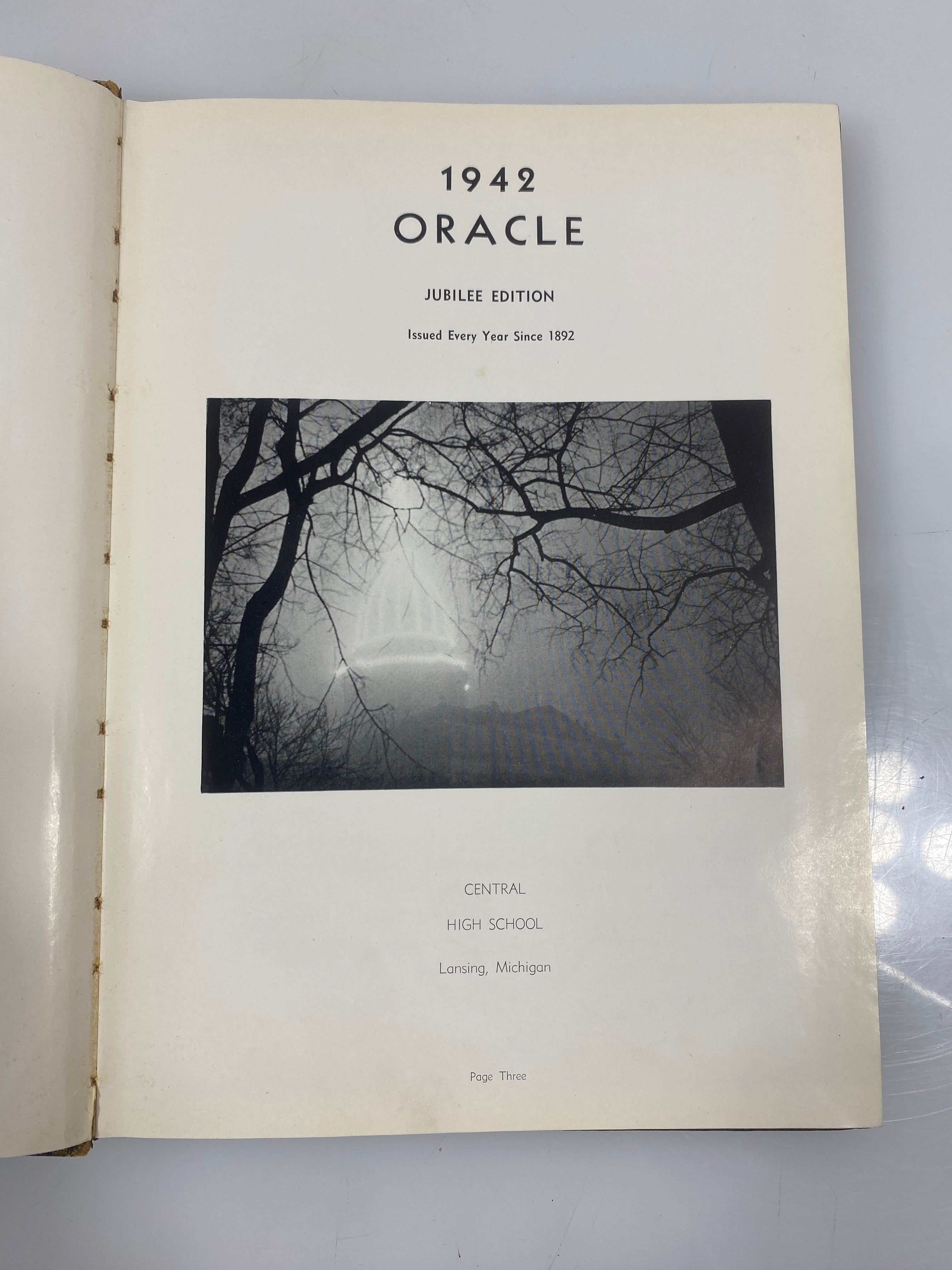 1942 'Oracle' Central High School Yearbook Lansing Michigan HC