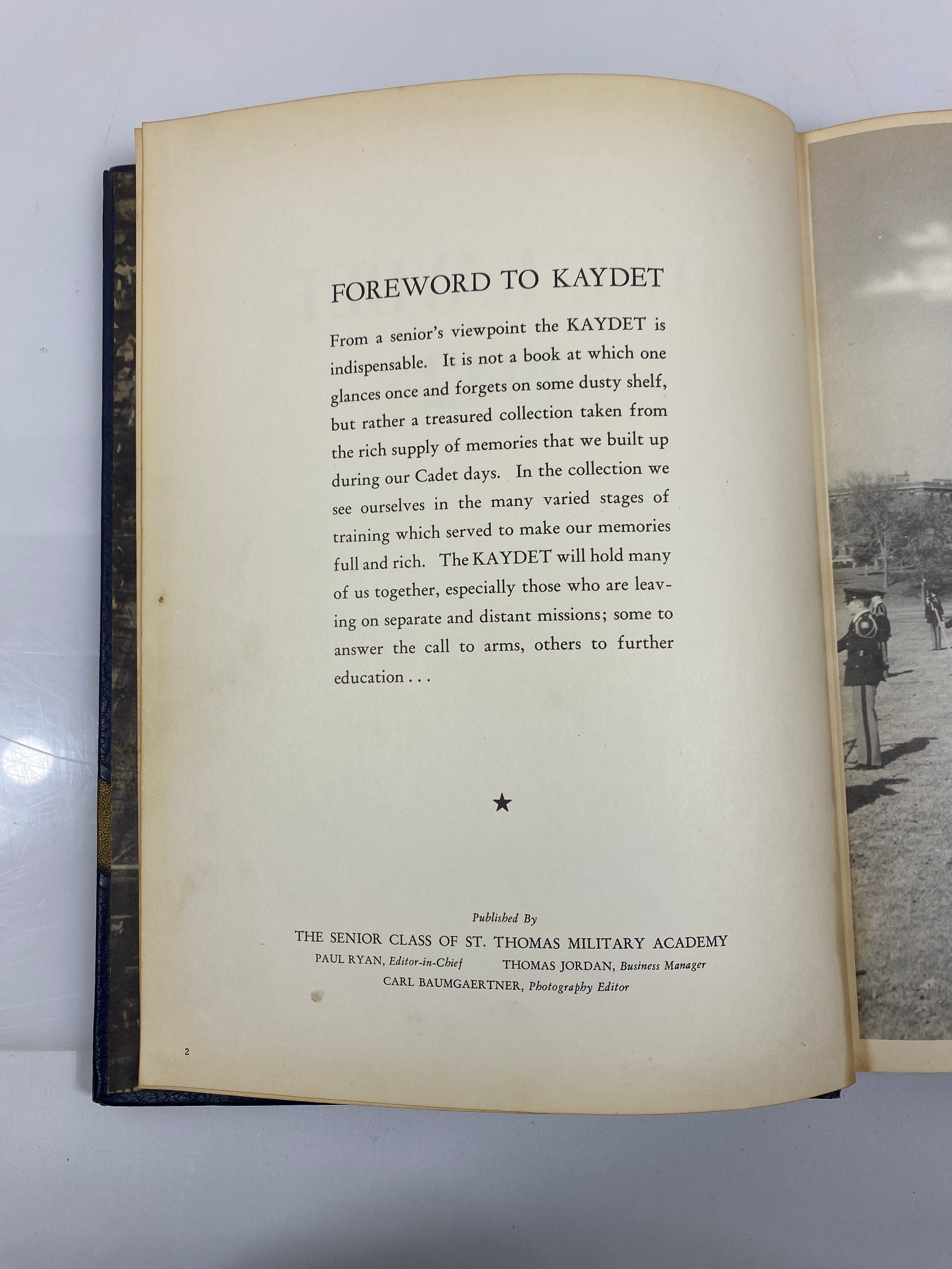 1942 St. Thomas Military Academy Yearbook "Kaydet" Minnesota HC