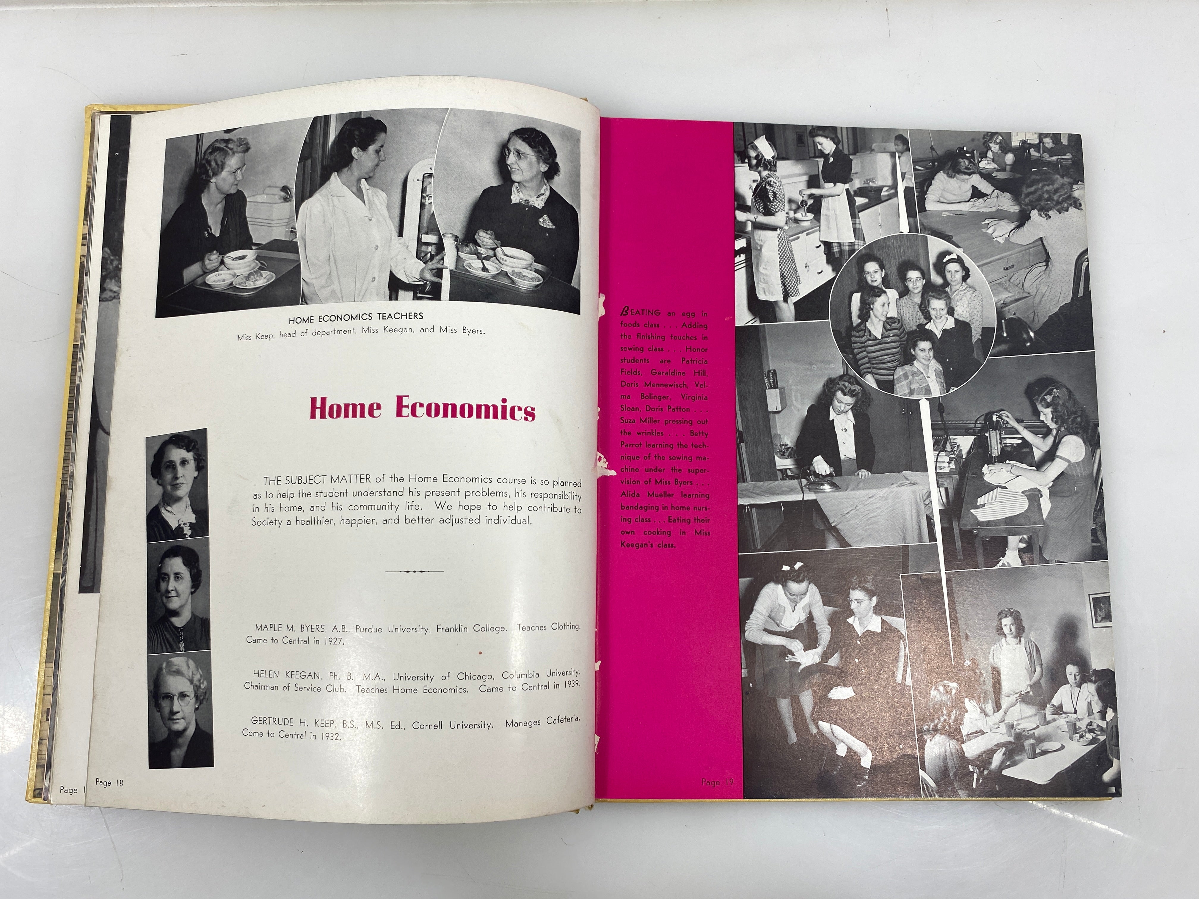 1942 "The Caldron" Central High School Yearbook Fort Wayne, IN HC