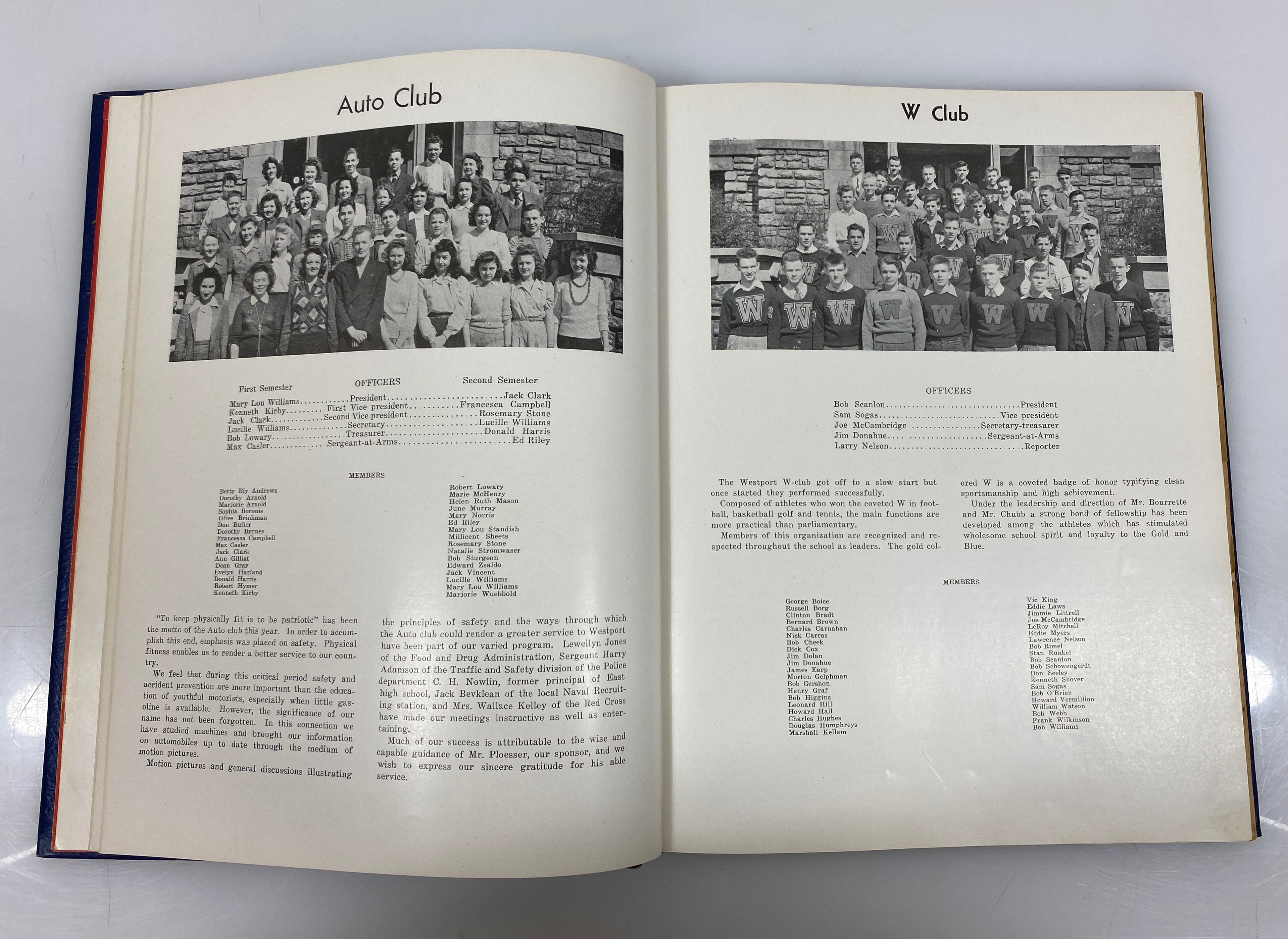 1943 Westport High School Yearbook Kansas City Missouri HC w Ephemera