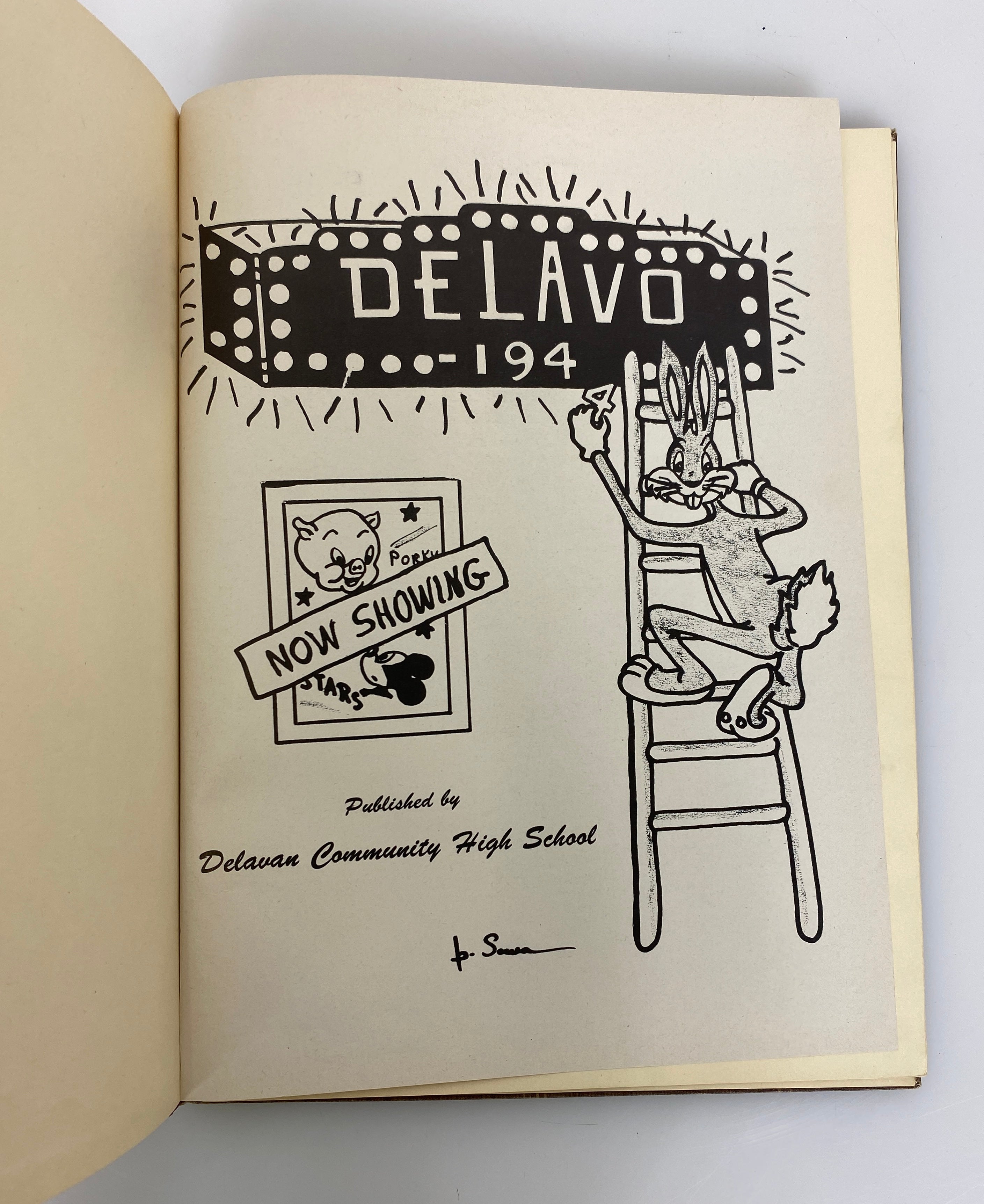 1944 Delavan Community High School Yearbook Delavan Illinois HC