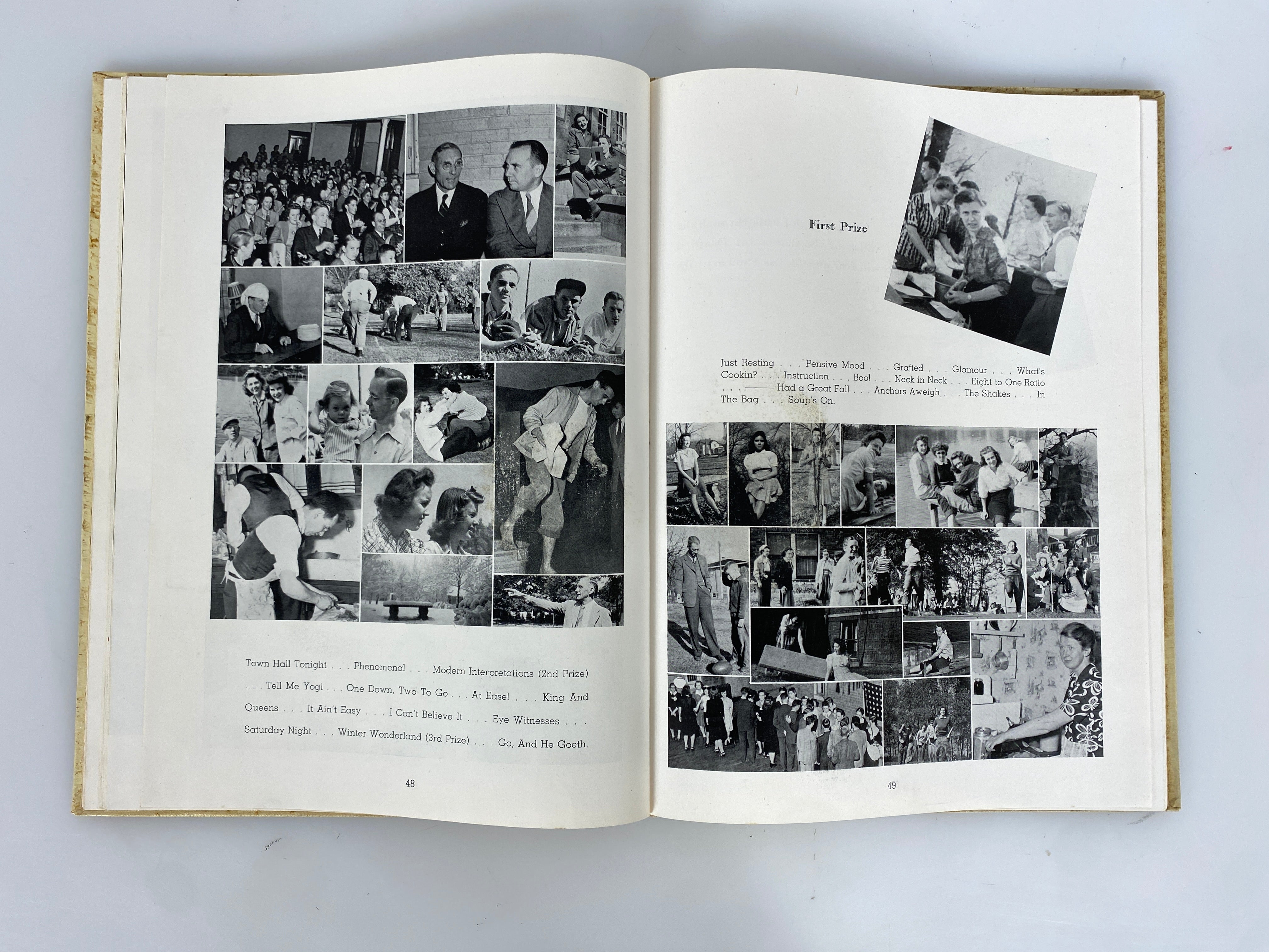 1944 Greenville College Yearbook "The Vista" Greenville Illinois HC