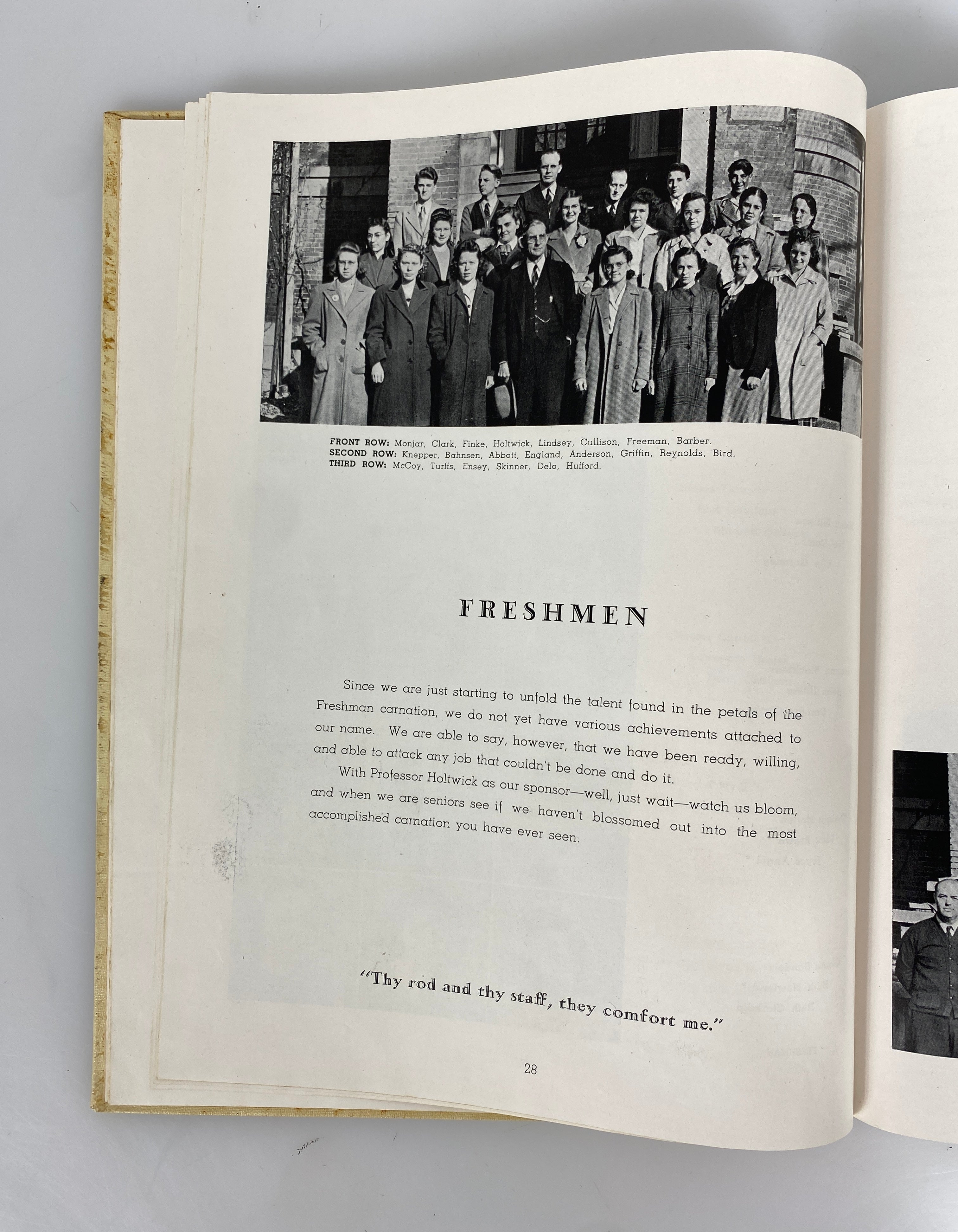 1944 Greenville College Yearbook "The Vista" Greenville Illinois HC