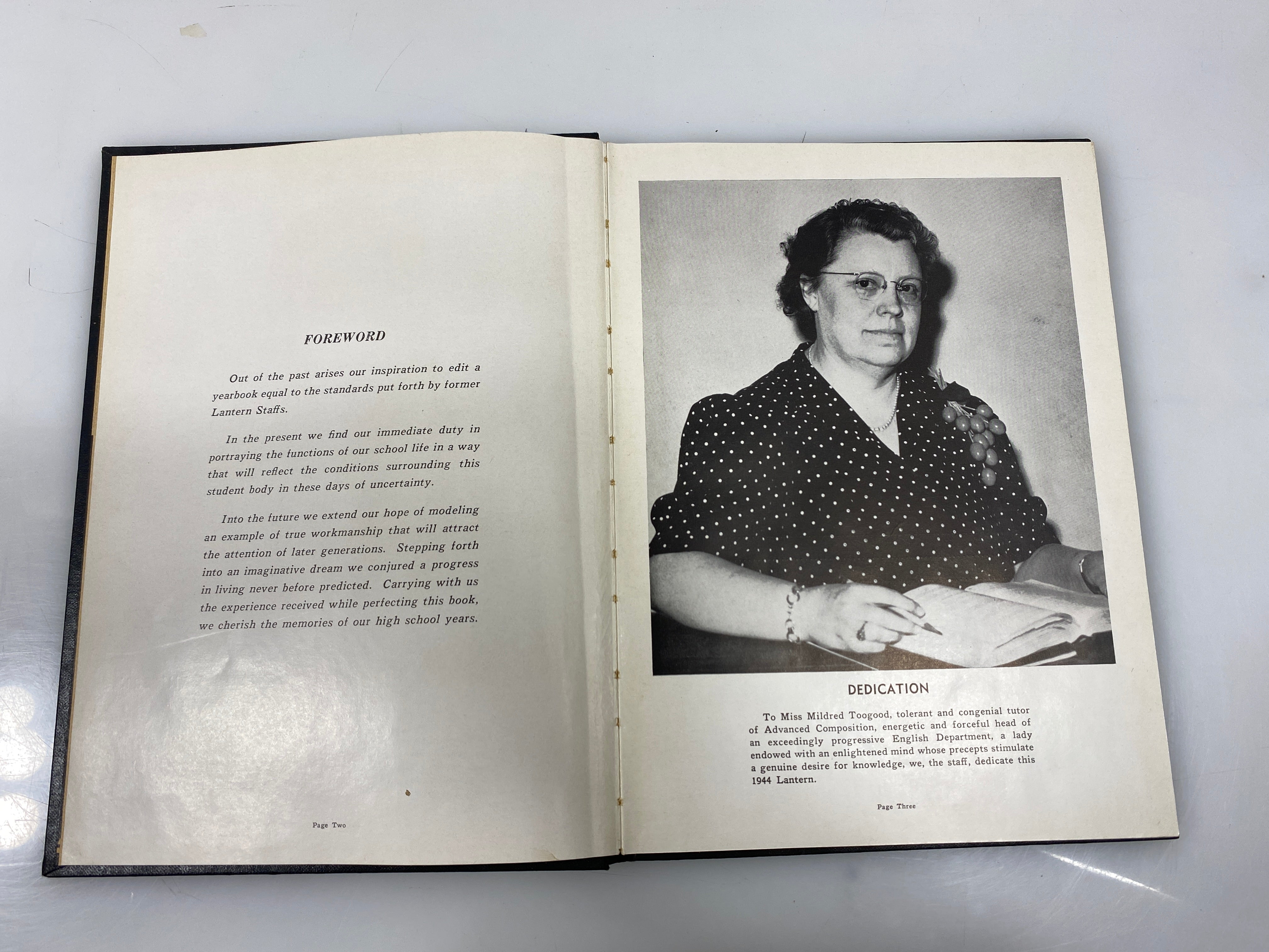 1944 "Lantern" Lansing Eastern High School Yearbook Michigan HC