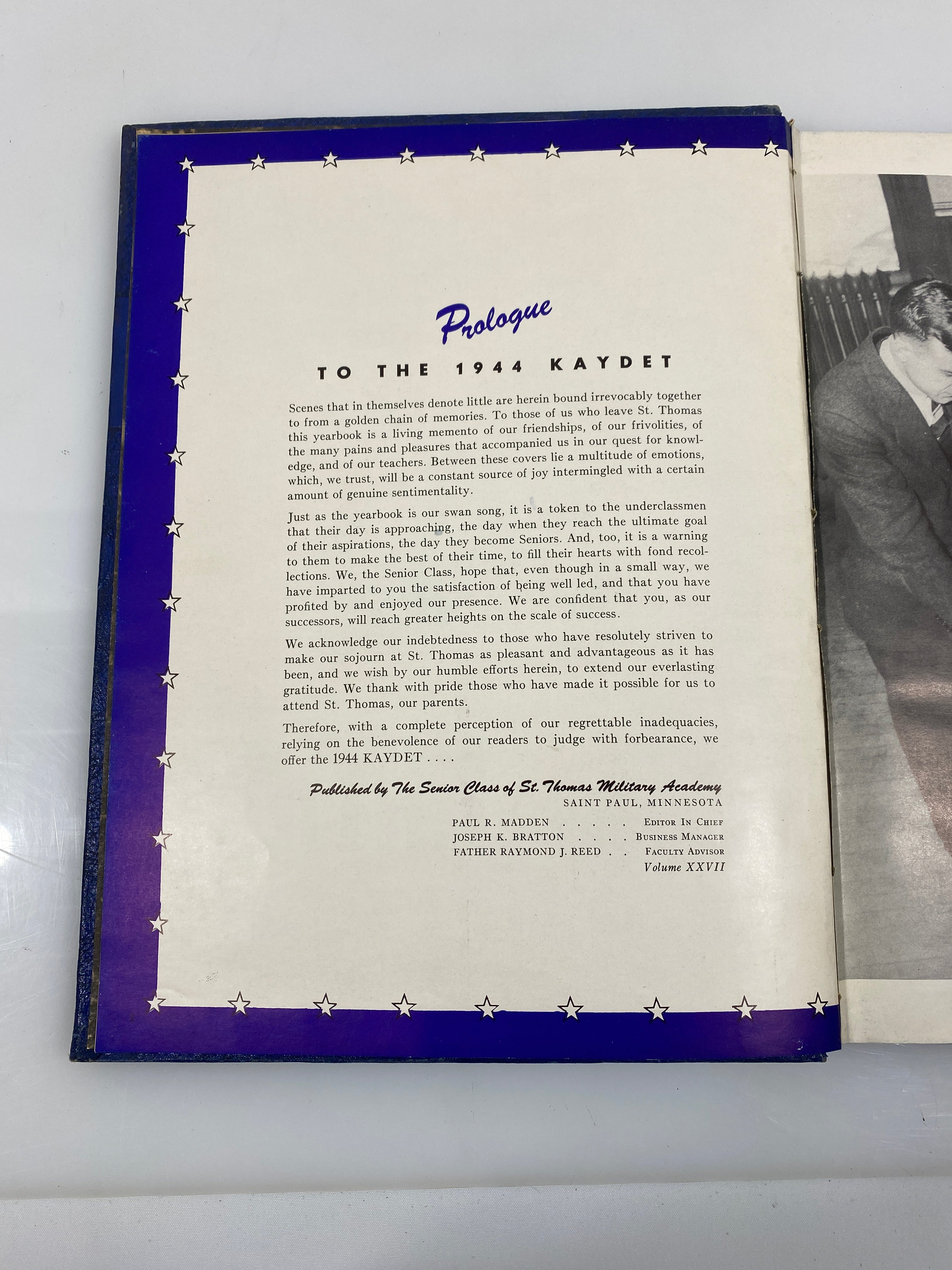 1944 St. Thomas Military Academy Yearbook "Kaydet" Minnesota HC